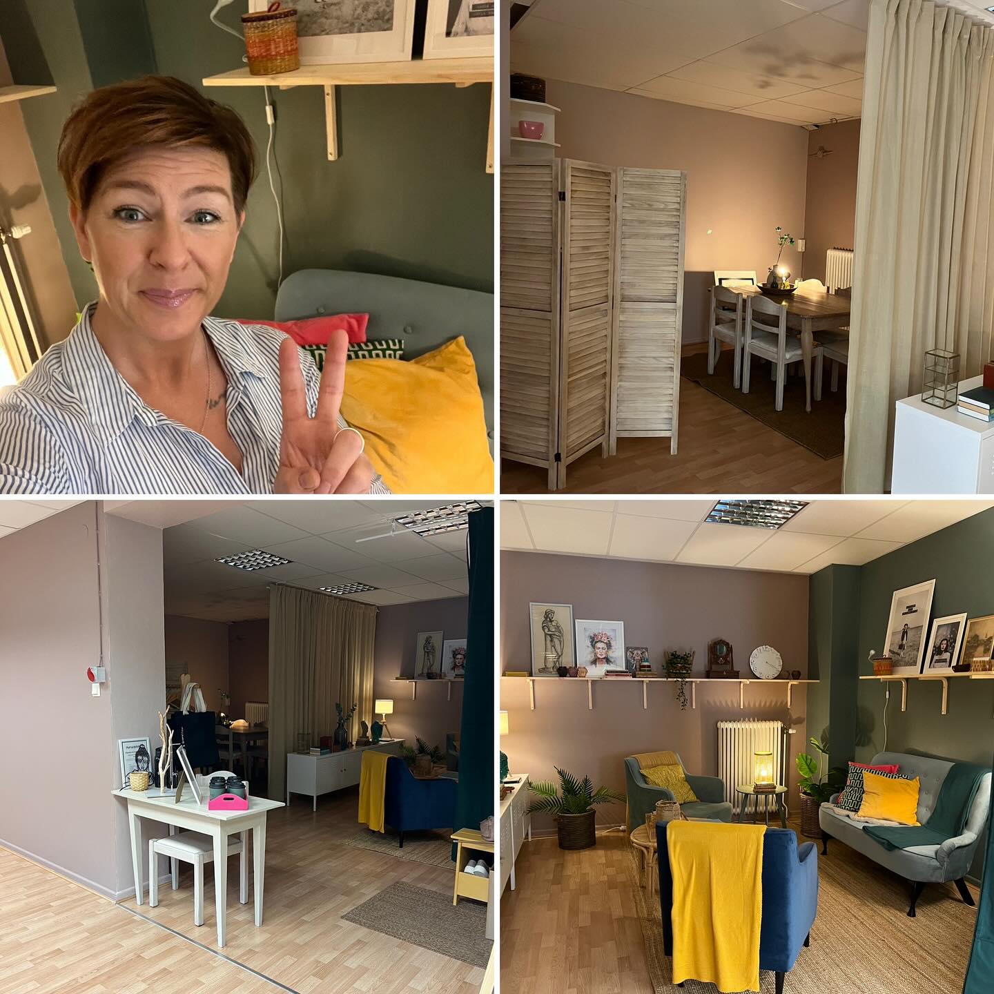 Äntligen är jag på plats! 🥳
Efter att ha ägnat varenda ledig minut åt att renovera min nya lokal dom senaste veckorna, utöver att jobba, sova och äta, gick igår flyttlasset.
Med delar av min armé som hjälp, rev vi av flytten på ett ögonblick, tack tack tack kära ni 🙏🏼
Idag fortsatte jag ställa iordning för att kunna ta emot hjältarna på ny adress imorgon.
Utan att ljuga, tvivlade jag liiiite på att jag skulle hinna komma på plats på utsatt tid.
Men skam den som ger sig ✌🏻
Så, från och med imorgon tisdag, hittar ni mig på Åkersviksgatan 9D 💫
(Jo, på skylten står det Good Karma Yoga, till hösten ska vi yoga hos mig. Men först ska vi ha sommar ☀️)
#samtalsterapisundsvall