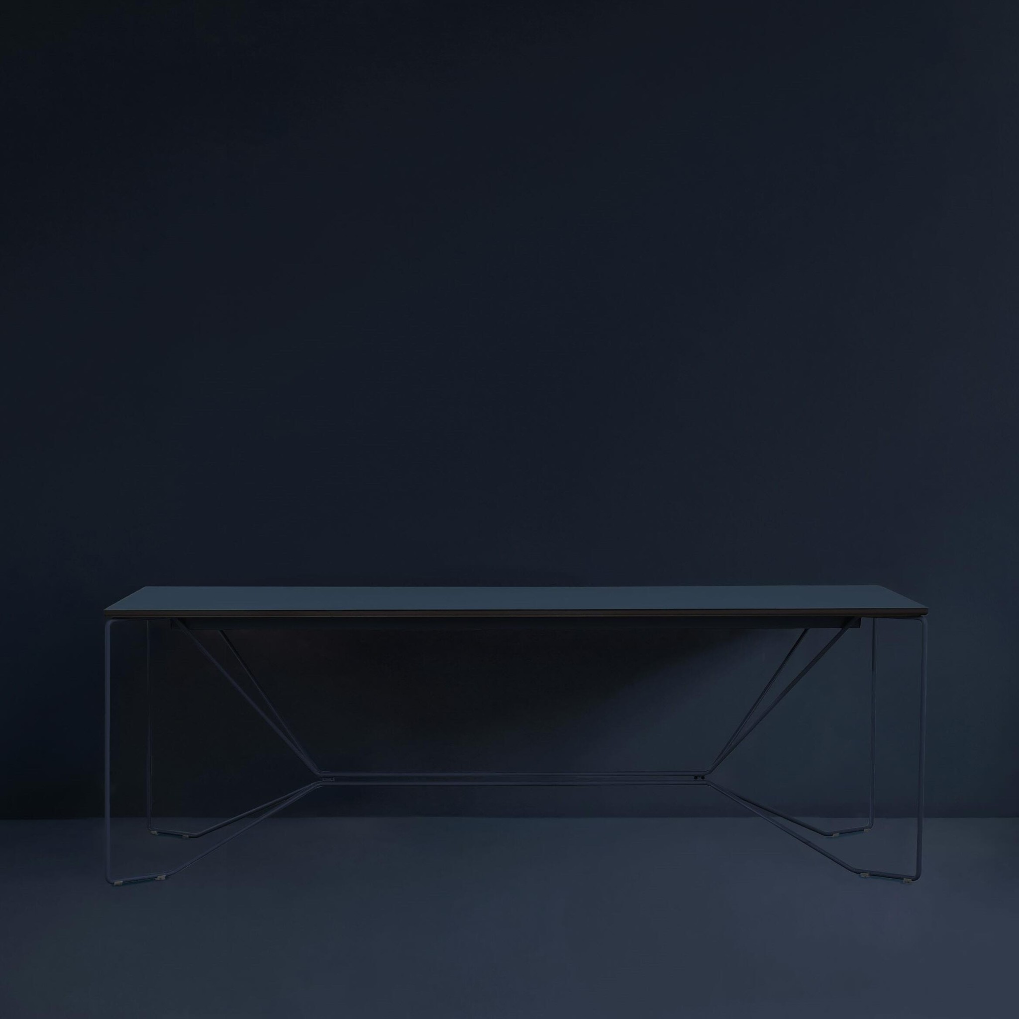 SAME SAME LINOLEUM TABLE IN THE NEW BLUE