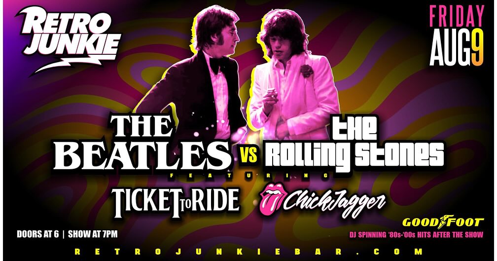 Two exciting shows coming up!! Friday 8/9 @retrojunkiebar in #walnutcreek and Sat 8/17 @clubfox_rwc in #redwoodcity! Get tix at chickjagger.com/tickets See ya there!! #rollingstones #stones #tribute #chickjagger #chick #rocknroll
