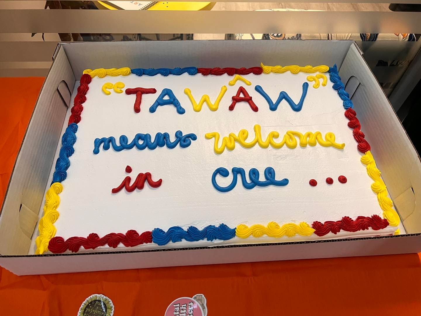 Special shout out and thank you to New Horizon Co-operative for their wonderful donation of a delicious cake for our event. We appreciate your support, Nonoskomon (we are grateful for you).