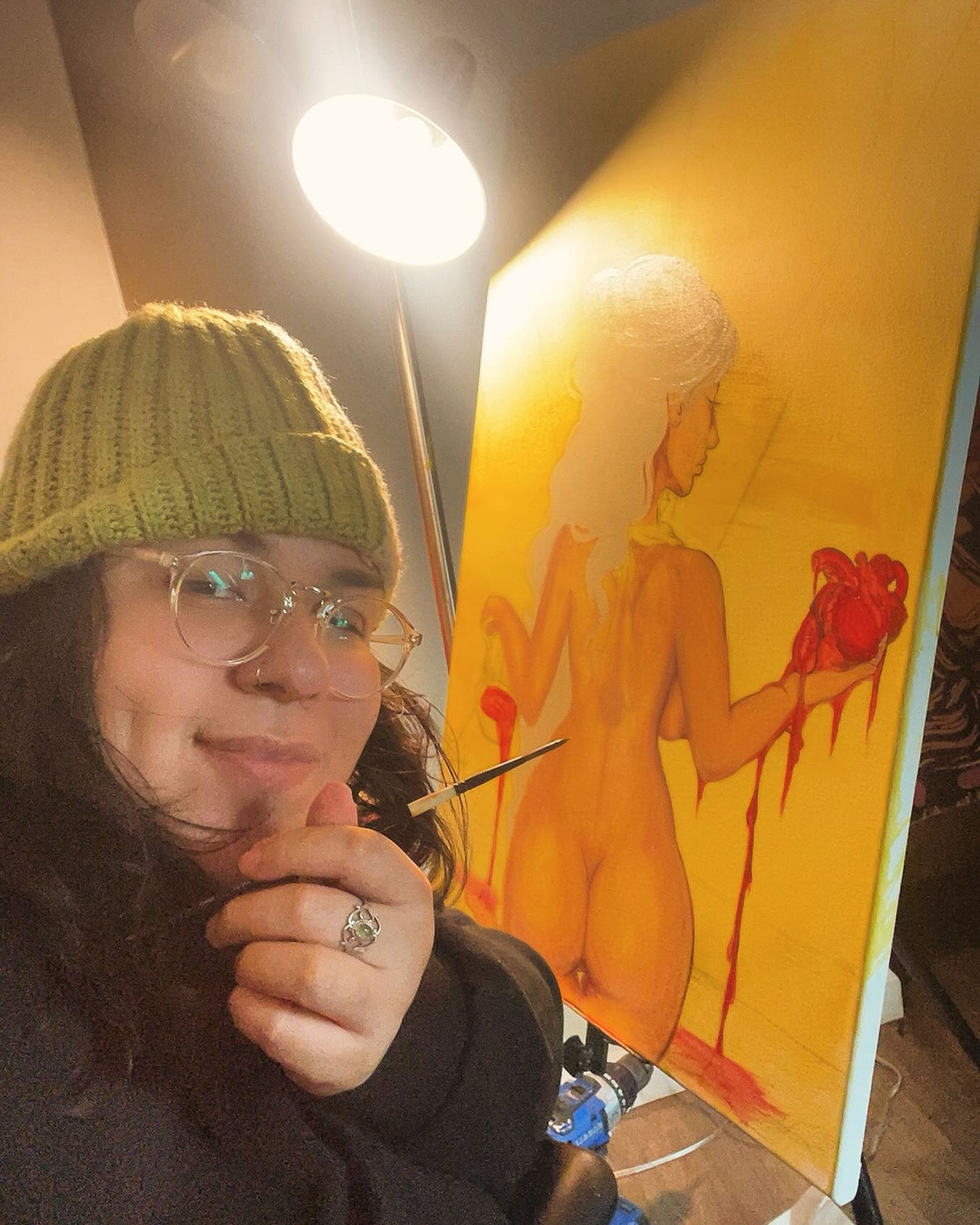 My recent project loving the process 🫶🏼
Adding water and hair details. debating on changing hair color…🤔
Hope yall are haveing a good weekend ✨
Stay positive y kind as always 🫶🏼✨
#artiststudio #painting #studio #metime #artist #corazón #pintura #lovepainting #artwork #artist #femaleartist #latinaartist #girlartist #femalemodel #artistselfie #nudeart #beautiful #arcylicpaint