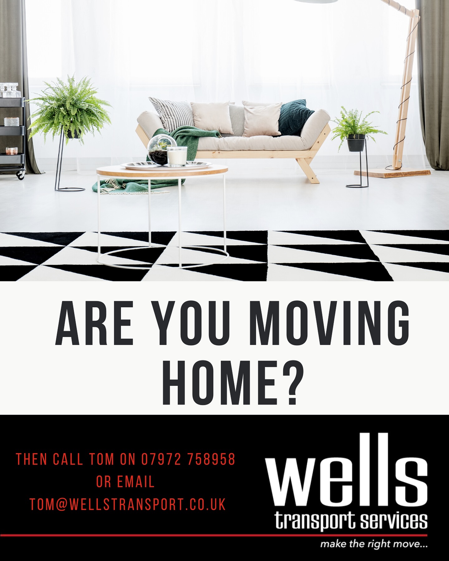 Are you or someone you know moving home? 🏠
Would you like a friendly, professional and smooth removal?
Then why not contact Tom at Wells Transport for a quote today! 🚛