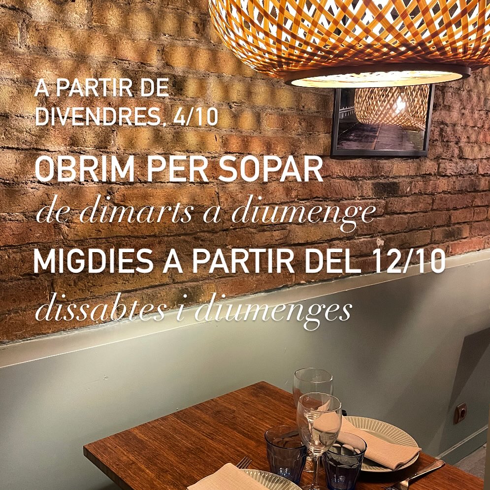 Ja estem a punt!! 🤩 comencem l’aventura aquest cap de setmana! Vens d’inauguració amb nosaltres?