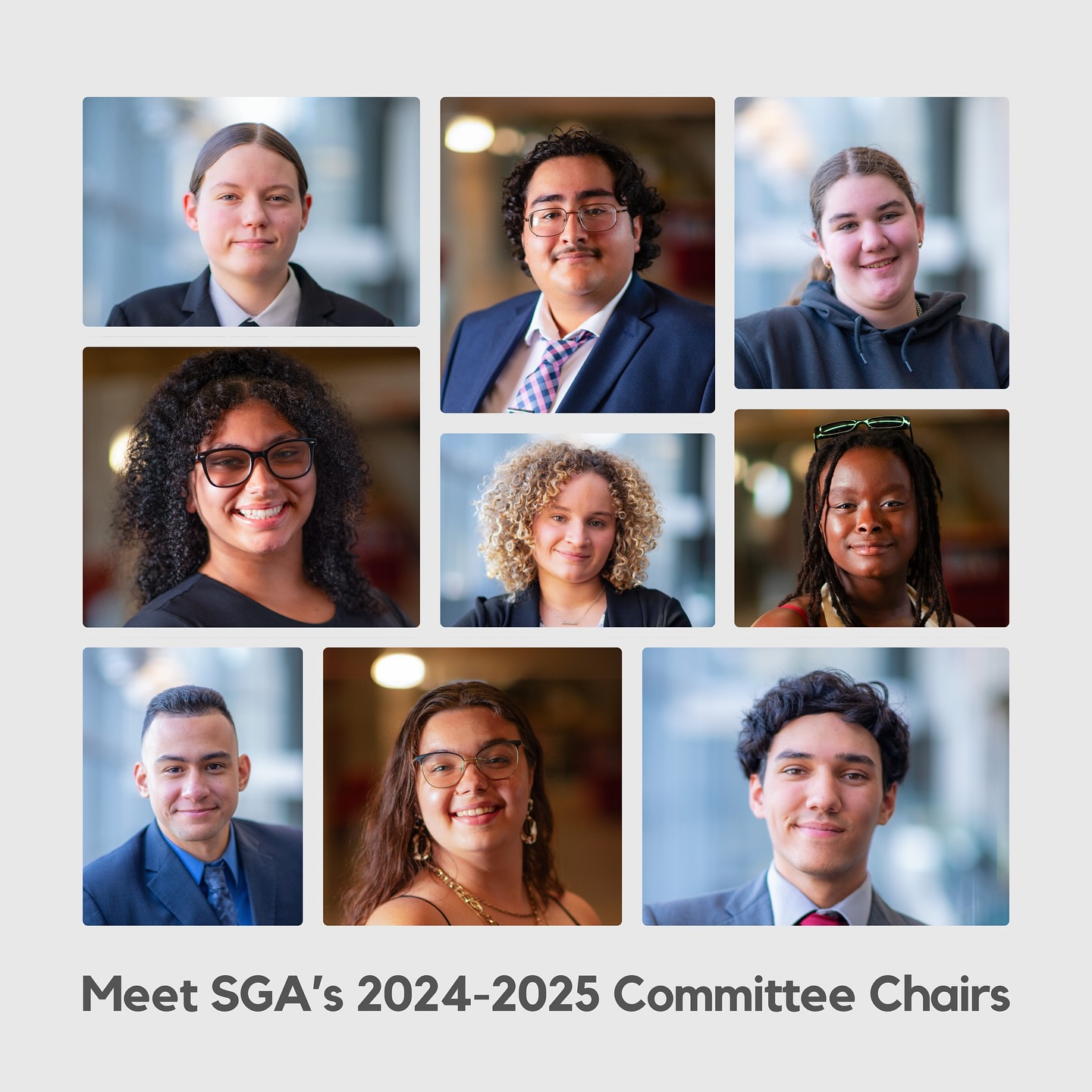 Meet SGA’s 2024-2025 Committee Chairs, and get to know what they’re looking forward to accomplishing this year. They can’t wait to get to work! 🤩🙌✅