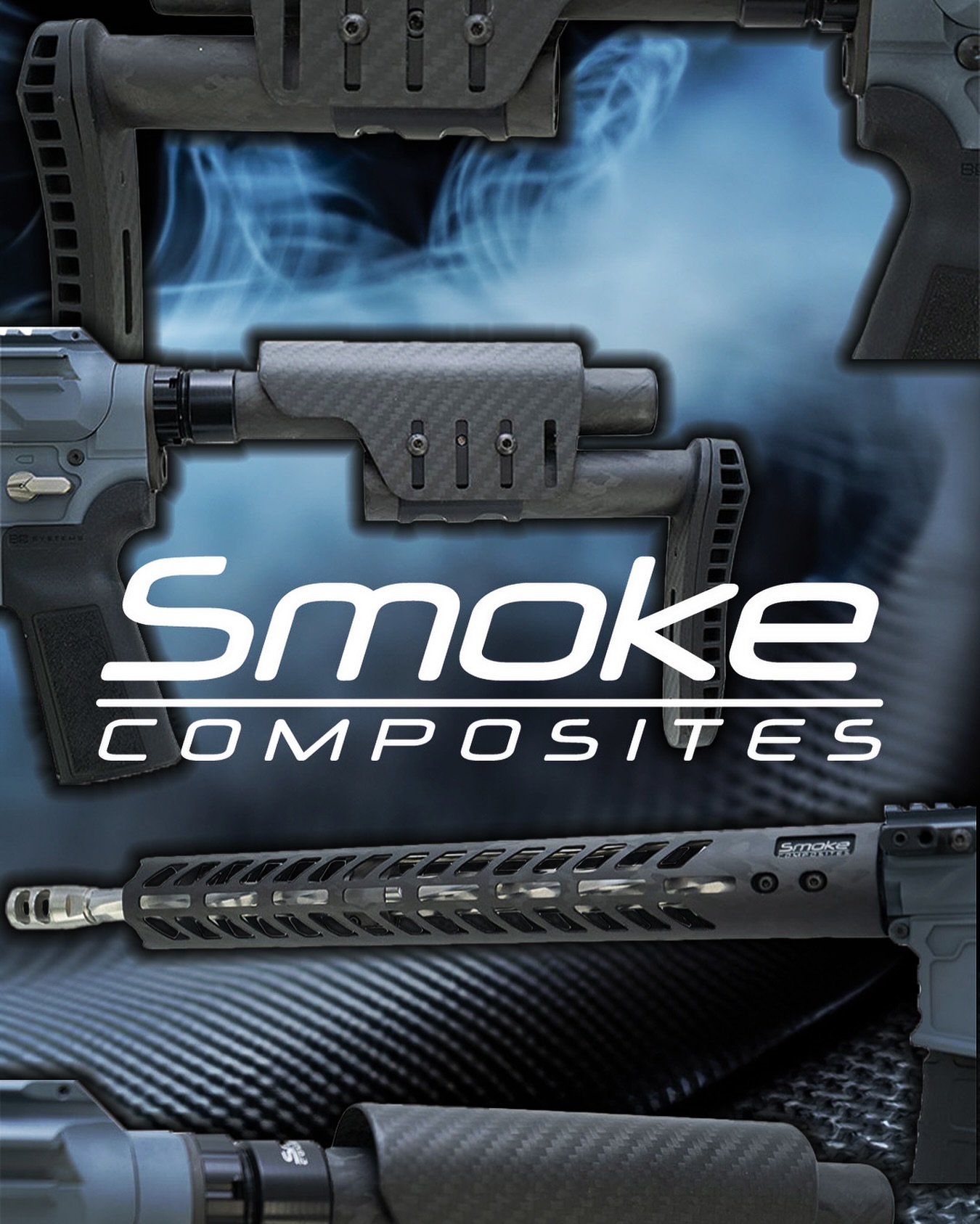 Lighten your load out! Our components not only can make your AR lighter but more durable! Not to mention they look super trick! What are you waiting for? Check out our website www.smokecomposites.com