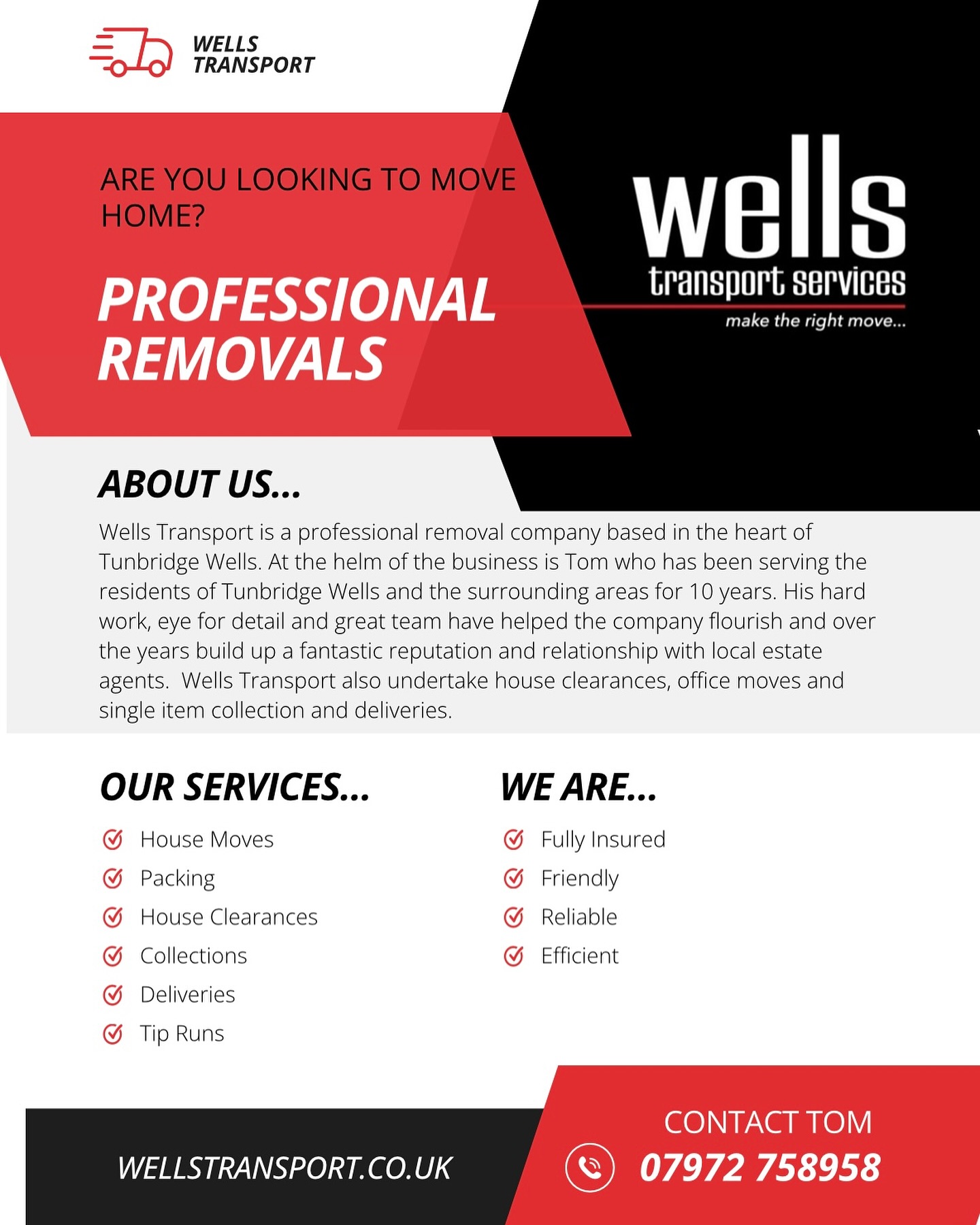 Are you looking to move home?
Contact Tom for a free quote!