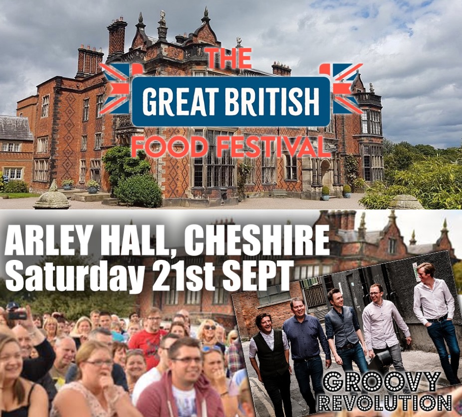 We are performing at @greatbritishfoodfestival on Saturday 21st Sept from 5pm at @arleyhallandgardens
Great food & entertainment as well as stuff to do for the kids.
We start at 5pm. Tickets available from greatbritishfoodfestival.com/arley-hall
#greatnritishfood #greatbritishfoodfestival #foodie #cheshire #arleyhall