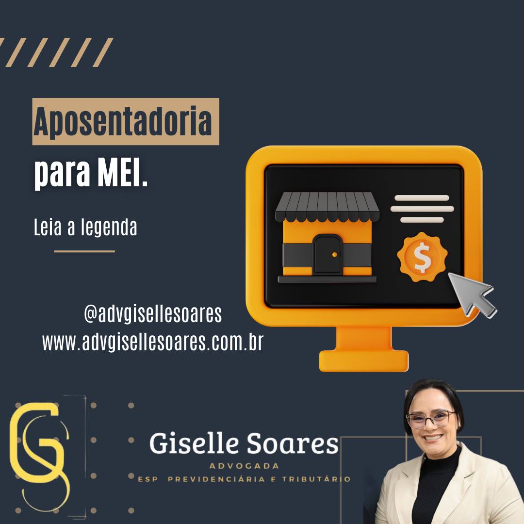 O MEI deve fazer o recolhimento mensal e da guia DAS-MEI e da declaração anual DASN-SIMEI (valor do faturamento do ano anterior). 💼💰 Dessa forma, terá direito à aposentadoria, de acordo com a idade e gênero, respeitando o tempo mínimo de contribuição. ⏳📆 É importante manter o pagamento em dia e assim evitar dificuldades para ter acesso ao benefício. 📅🛡️
A contribuição mensal do MEI é reduzida, com alíquota de 5% do salário mínimo (R$52,25 atualmente). Essa contribuição só dá direito à aposentadoria por idade (e não por tempo de contribuição) ou incapacidade permanente e a um valor de aposentadoria equivalente a um salário mínimo. 💰📋 Todavia, o MEI pode realizar pagamento complementar dessa contribuição mensal, podendo assim, receber valores maiores do que um salário mínimo. 💸📈
Adv. Giselle Soares
Esp. Direito Previdenciário e Tributário!
(91) 98913-8626
#MEI #aposentadoria #contribuiçãoprevidenciária