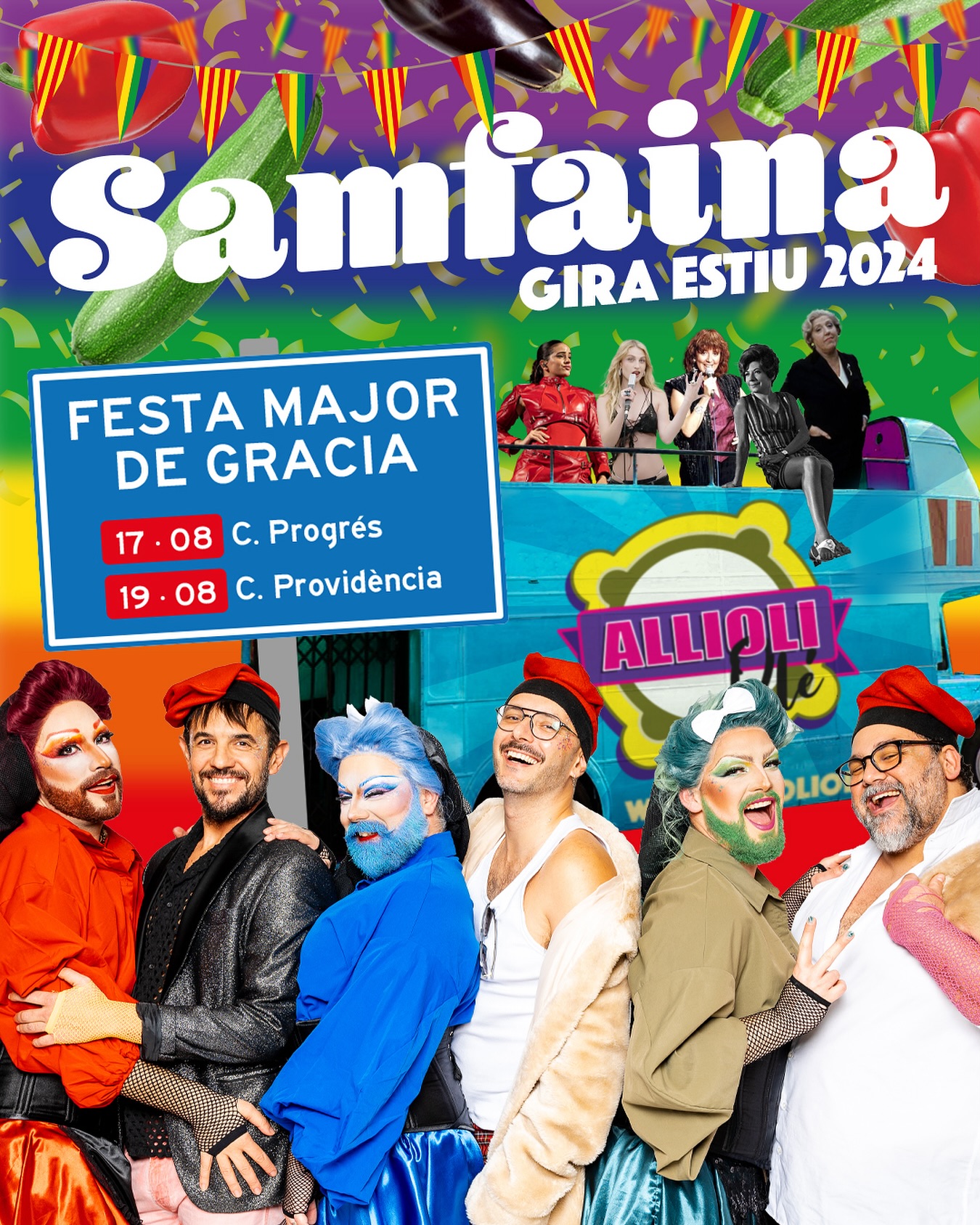 En teníem moltes ganeeeeeeees! La Gira SAMFAINA 2️⃣0️⃣2️⃣4️⃣ ens porta per primera vegada al @carrer_progres i al @carrer_providencia de GRÀCIAAAAAAA! La terra de les Teresines i de la Colometa de la plaça Diamant ens hi espera amb 2 cites que no et pots perdre!
Dissabte 17 d’agost
📍Carrer Progrés
🕚 22h a 23:30h
Dilluns 19 d’agost
📍Carrer Providència
🕚 23:30h a 2h
VINE A LA FESTA 💖🎉🎊
Etiqueta amb qui vindràs a la @fmgracia 👇🏽
📸 @g.a.l.d.r.i.c
🎨 @misterandreu