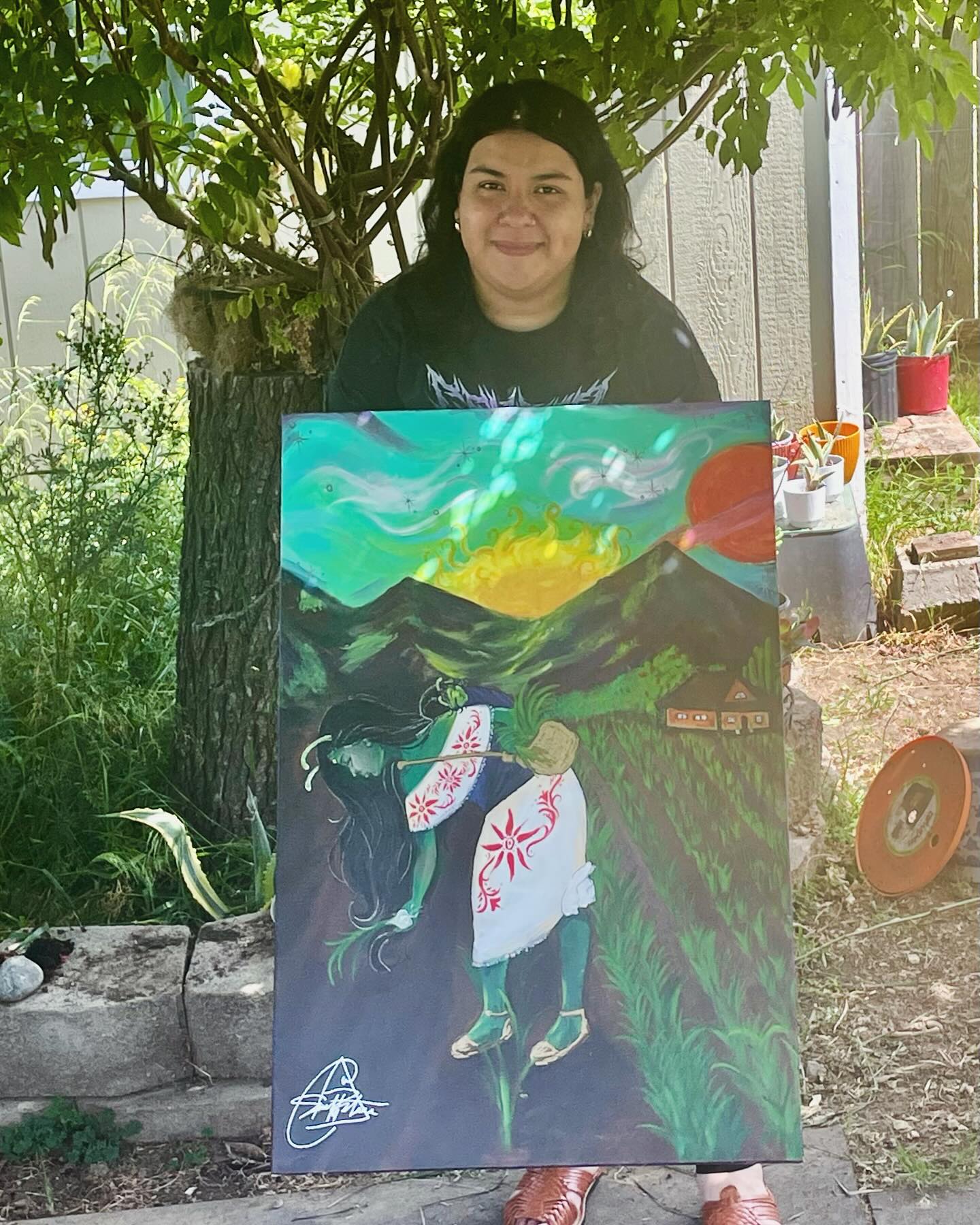 This painting kinda inspired me to start a native alien series of paintings. I’m thinking of doing some LIVE painting on my weekends downtown Gilroy (keep yall posted)🫶🏼.
Really excited to have my piece at the art show in Hollister California Dreamin. ☀️✌🏼
𝑻𝒐𝒅𝒐 𝒑𝒐𝒓 𝒖𝒏 𝒔𝒖𝒆𝒏𝒐
24’’𝑥36’’
𝐴𝑟𝑐𝑦𝑙𝑖𝑐
#artshow #painting #hollister #gilroy #artist #latinaartist #caliartist #loveart #mexican #alien #californiadreaming #cali #arte #artexhibition #garlic #green #acrylic #painter #mother #fieldwork