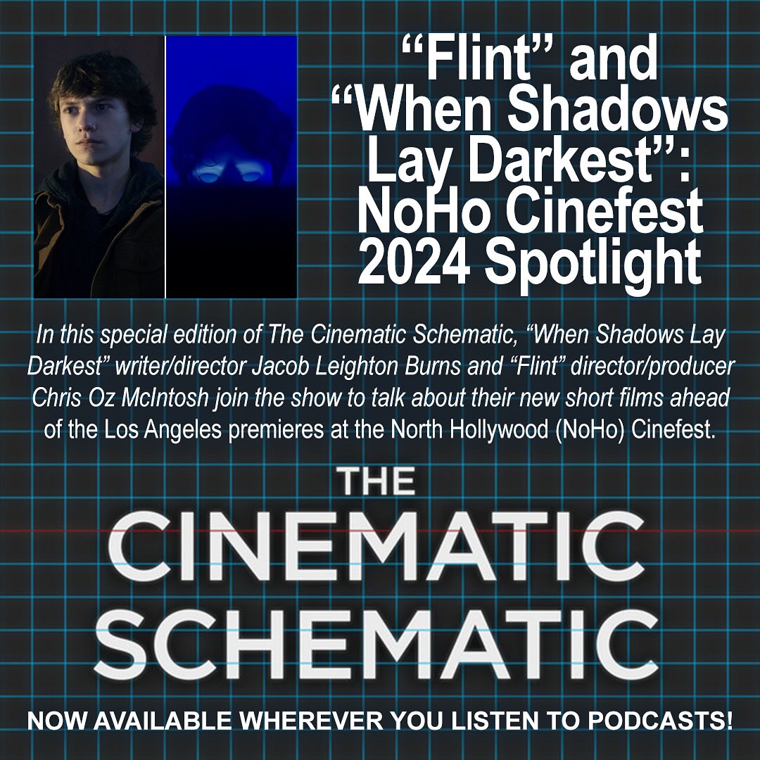 Hey Peeps! My pal @JacobLeightonBurns and I swung by The Cinematic Schematic to chat with @cmasterstalk about “Flint” and “When Shadows Lay Darkest” ahead of our Los Angeles premieres at @NorthHollywoodCinefest this week! Available on Spotify, Apple Podcasts, iHeart Radio, and wherever else you listen to your pods! Thanks for all the love this week everybody! LINK IN BIO! 🔊🎧🎥🎞️ ❤️