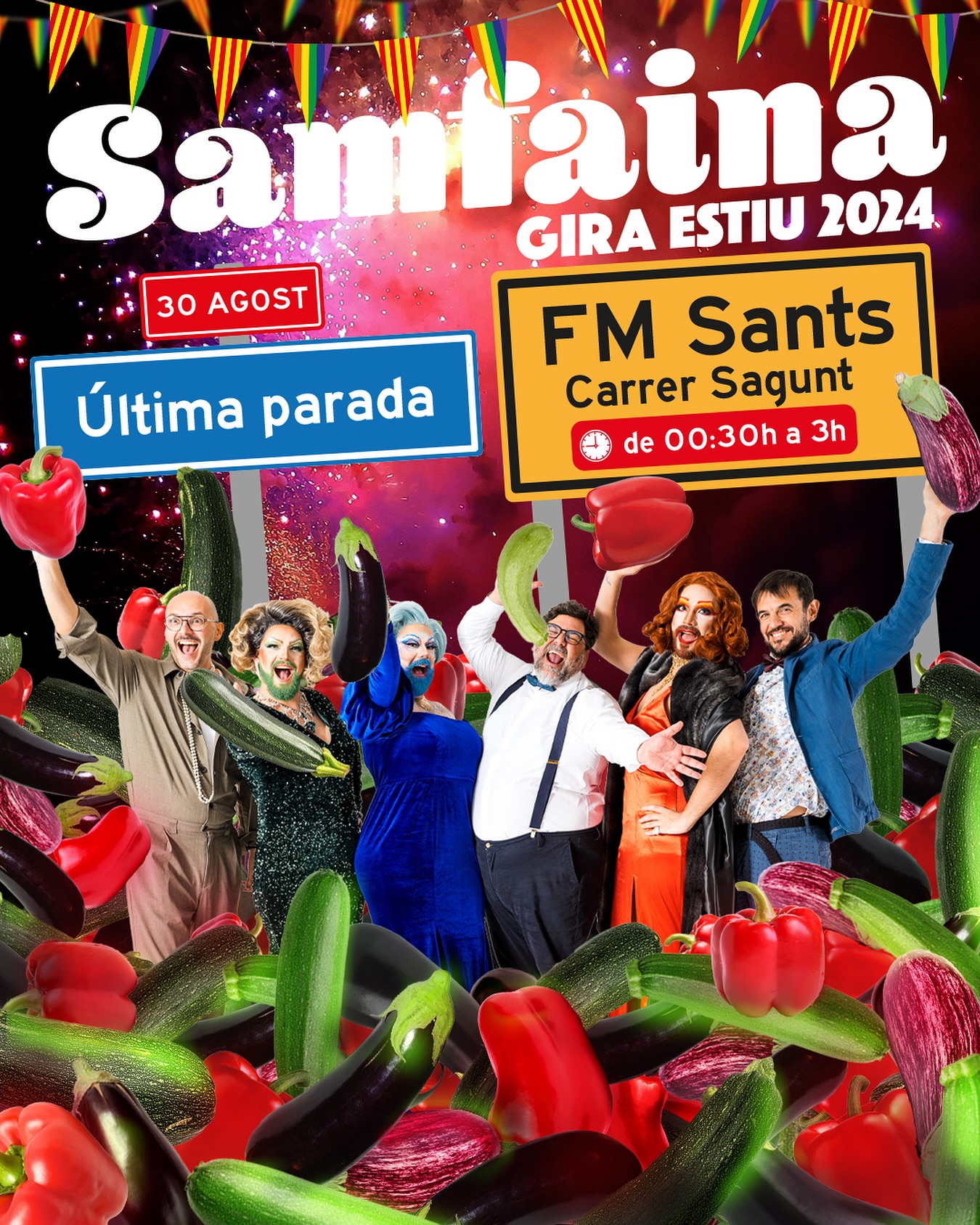 Última parada de la nostra gira d’estiu SAMFAINA 🎉🫂 al nostre estimat Carrer Sagunt que sempre ens regala nits memorables i úniques!
Divendres 30 d’agost
📍FESTA MAJOR DE SANTS
@comissiosagunt
🕚 00:30h a 3h
després del PD @xarxacat
VINE A LA FESTA 💖🎉🎊
No hi pots faltar que és divendres!
📸 @g.a.l.d.r.i.c
🎨 @misterandreu