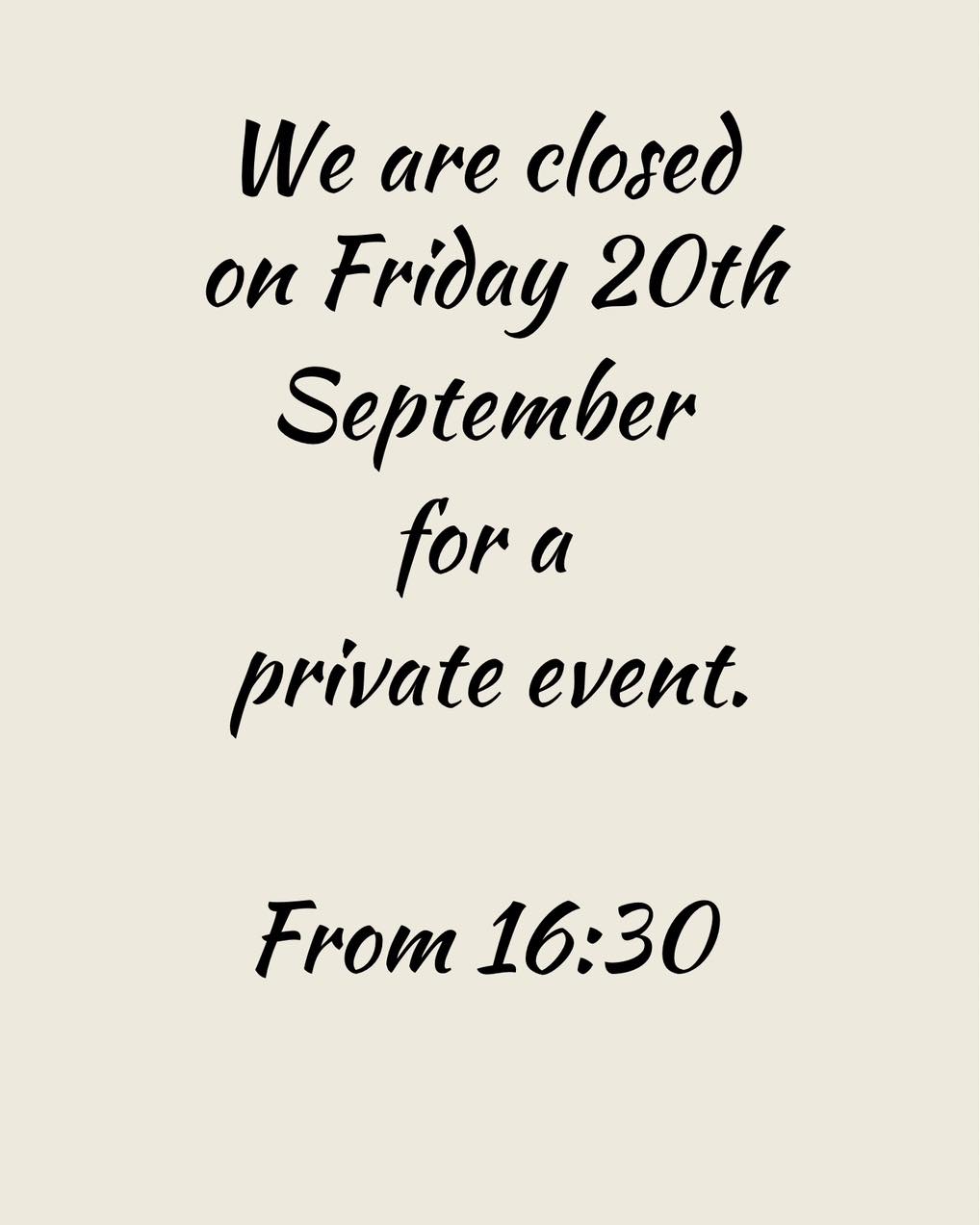 Hi all!
The Star Inn has been booked out for the evening on the 20th September.
We will be open as usual for the afternoon and the rest of the weekend.
Get in touch to book an event of your own 🎉