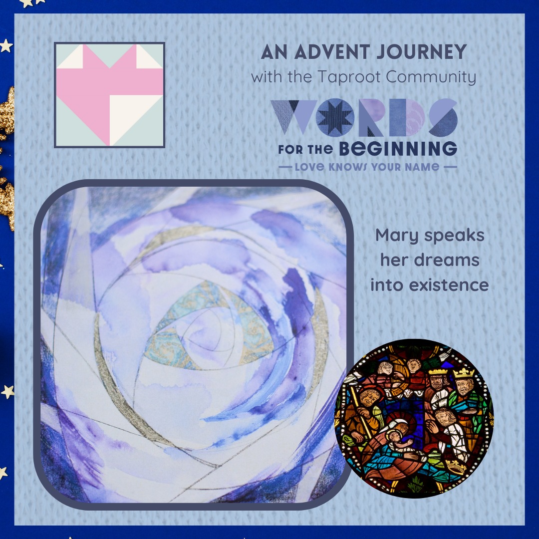 Christmas Eve: âIn her song, Mary honors her God who mirrors the life her son will live: lifting up the lowly, filling the hungry, coming to the aid of Godâs people, bringing down the powerful, sending the rich away empty, and scattering the proudâŠ
Mary is on the verge of delivering God's depth and beauty into the world; God will be embodied by a child. Mary, the earthly mother of our incarnate God, can see it. She can see hope, justice, and right relationships. In the Magnificat, she speaks the way of God into being, just before Jesus is born. Like my mother whispering in my ear when I was a child, calling forth whom I shall become, Mary speaks her dreams into existence.â
âfrom the artistâs statement for âMagnifyâ | @sanctifiedart
#dreamboldly #taproot_pnw #StrengthTogether #journeytogether #merrychristmaseve #singwithgusto