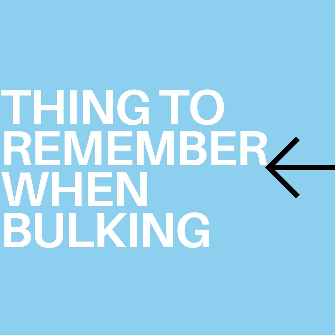 Here are a few things to think about when starting or currently in a bulking phase.
It is a process and will take time, change won’t happen overnight. Just like a cut, you want to make slow changes overtime that will be sustainable for your lifestyle.
Enjoy the process whilst being smart about what foods you are eating. 🍎🥦
#gym#bulk#eating#training#strong#personaltrainer#coach#growthphase#muscle