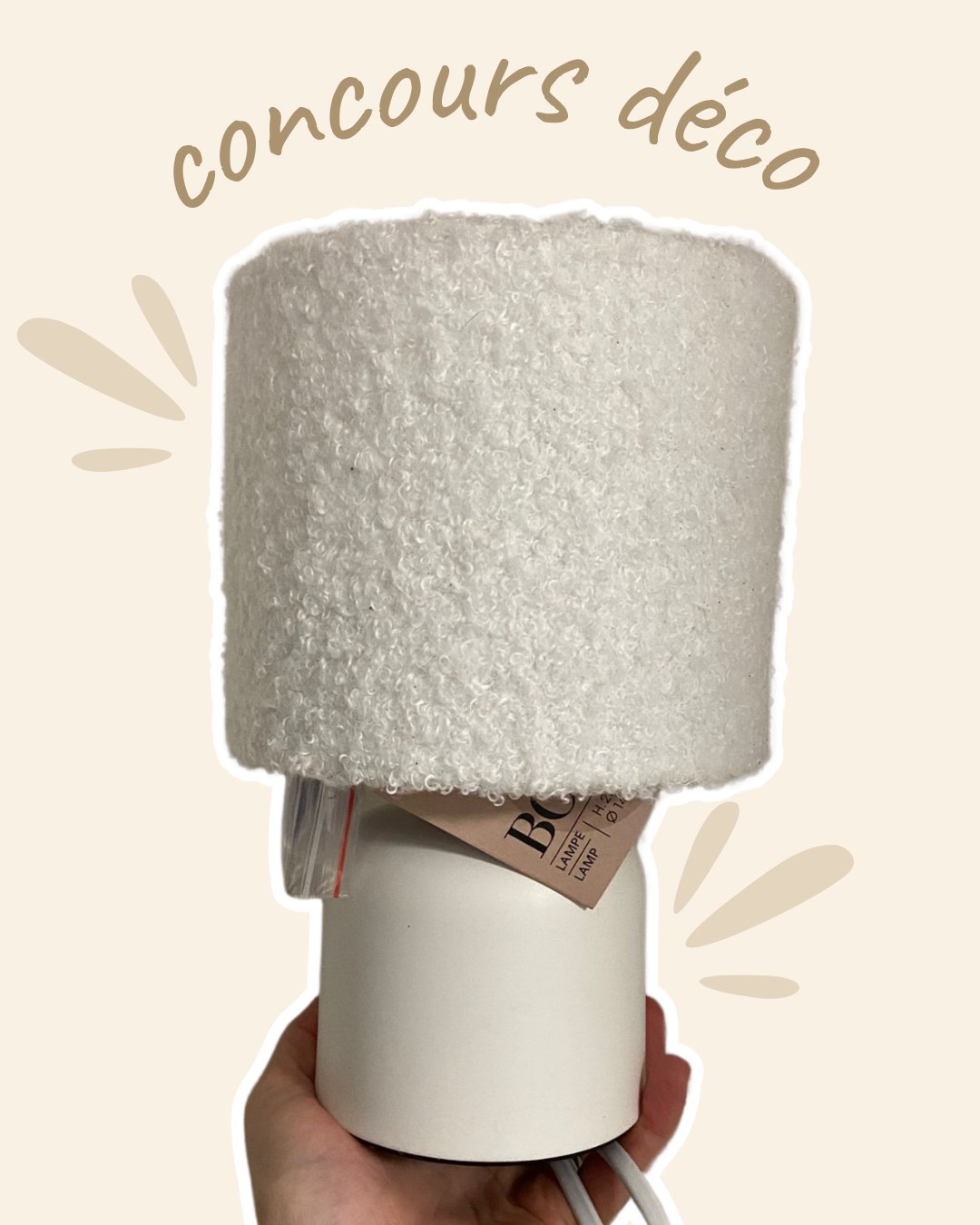 On commence l'année en douceur avec cette jolie lampe en tissus bouclette, parfaite pour votre chambre !
Voici les modalités du concours :
- invite 3 copines en commentaire à découvrir ce compte
- Abonne toi à cette page
- Dis moi en commentaire ton article du magazine préféré : www.cavatadeco.fr (le lien est aussi en bio)
- Tu peux participer autant de fois que tu le souhaites
fin du concours : Samedi 25 janvier 2025. Ouvert à la France métropolitaine. Régalement du concours sur demande.
_____
Ça va ta déco ? c'est ton magazine déco mensuelle et gratuit sur la décoration d'intérieur sans frustration, ici pas de prix exorbitant mais de vrai conseils et astuces pour un intérieur accessible et qui te ressemble.