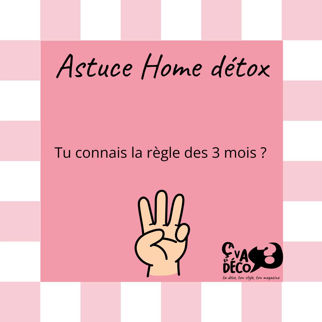 La règle des 3 mois en Home détox est très simple :
Tu n’as pas utilisé un objet depuis 3 mois ? Tu n’en as pas besoin.
Libère de l'espace et fais de la place pour ce qui compte vraiment.
PS : pour la déco de Noël, Halloween, Pâques ça ne marche pas, on peut se dire que si tu l’as pas sortie depuis 3 ans, tu ne la réutiliseras probablement pas ?
Tu arrives à te séparer facilement de tes affaires non utilisées ?
Abonne toi pour ne pas louper les prochaines astuces Home Détox du mois de Janvier.
#cavatadeco #magazinedeco #homedetox #decorationinterieur #decoratrice