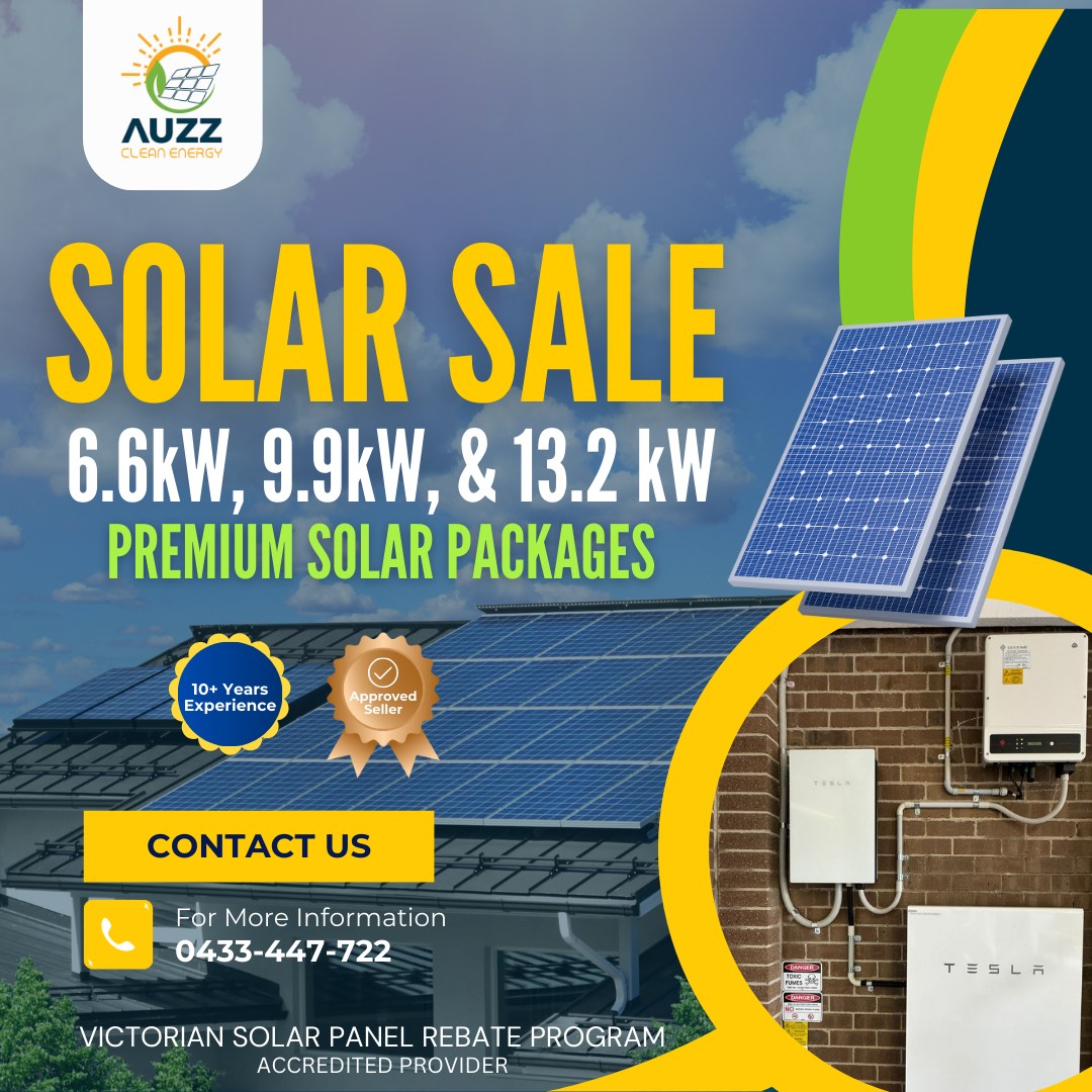 Great news! Solar panel package sale is now available. There's no better time to get your solar panels and save on your energy bills.
Take advantage of this great opportunity to go solar and enjoy the benefits of clean, renewable energy. Don't miss out on this amazing offer! 💰🔆
▶️ Be sure to check out what our clients say about their experience with us in the videos on our page!
📱Contact Ash, your local provider, on 0433 447 722
Auzz Clean Energy
.
.
.
.
.
#auzzcleanenergy #solar #solarpowered #vicsolar #solarpanels #GoGreen #gosolar #SolarEnergy #CleanEnergy #SaveMoney #AuzzCleanEnergy #SaveOnEnergyBills #GovernmentRebate #SustainableEnergy #SolarPower #AuzzCleanEnergy #AuzzEnergy #SolarSavings #RenewableEnergy #SolarPower #BatteryStorage #EnergyEfficient