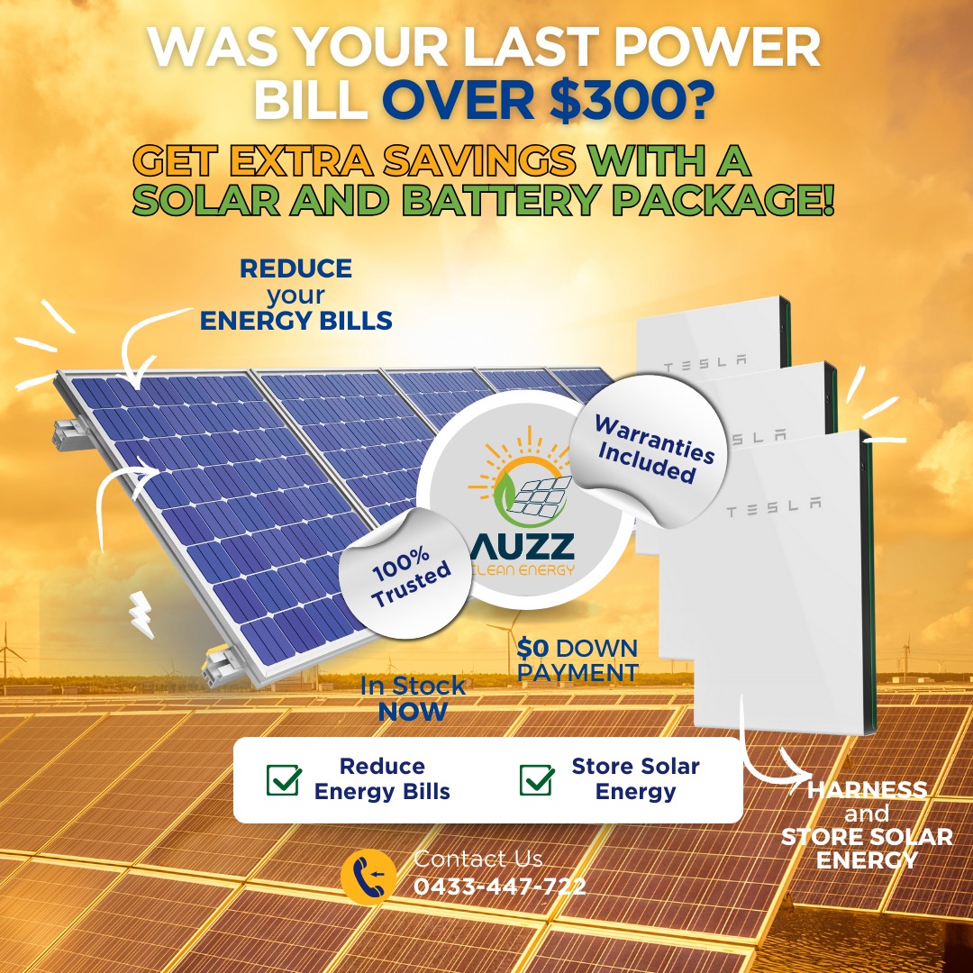 🌞 Was your last power bill over $300? 🌞
Say goodbye to high energy costs with Auzz Energy’s Solar & Battery Package! 💡
🔋 $0 DOWN PAYMENT for the battery start saving immediately!
⚡ Harness and Store Solar Energy to power your home efficiently.
Switch to solar today and enjoy long-term savings. Contact us for a free quote!
Check out our client review videos on our page! ⭐⭐⭐⭐⭐
📱Contact Ash, your local provider, on 0433 447 722
Auzz Clean Energy
.
.
.
.
.
#auzzcleanenergy #solar #solarpowered #vicsolar #solarpanels #GoGreen #gosolar #SolarEnergy #CleanEnergy #SaveMoney #AuzzCleanEnergy #SaveOnEnergyBills #GovernmentRebate #SustainableEnergy #SolarPower #AuzzCleanEnergy #AuzzEnergy #SolarSavings #RenewableEnergy #SolarPower #BatteryStorage #EnergyEfficient