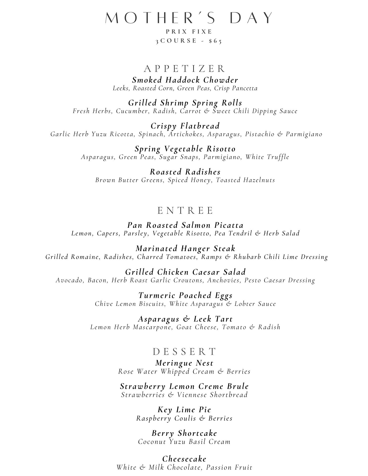 Keep us in mind May 12th, as we will be celebrating Mother's Day with a prix fixe menu. Join us from 12pm to 8pm.
Don't forget to reserve your table online or over the phone.
📞518-891-3001