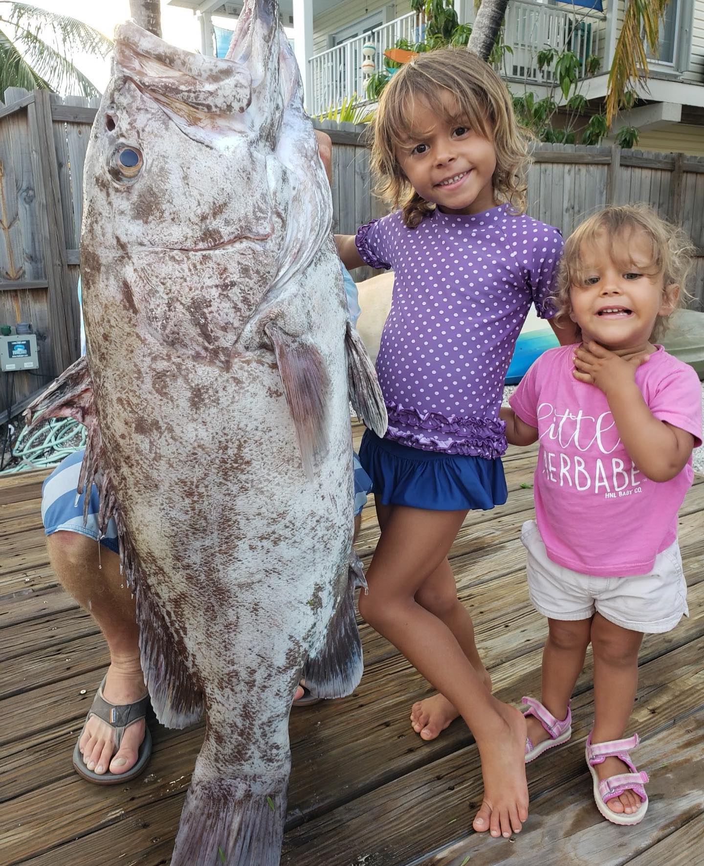 The kiddos with a Stud yesterday! So grateful for this beautiful life. Thank you 🙏 @seasthedaycharters #seasthedaycharters #flkeys #conchlife #conchrepublic #grouper #snowygrouper #deepdrop #deepdropping #summerfun