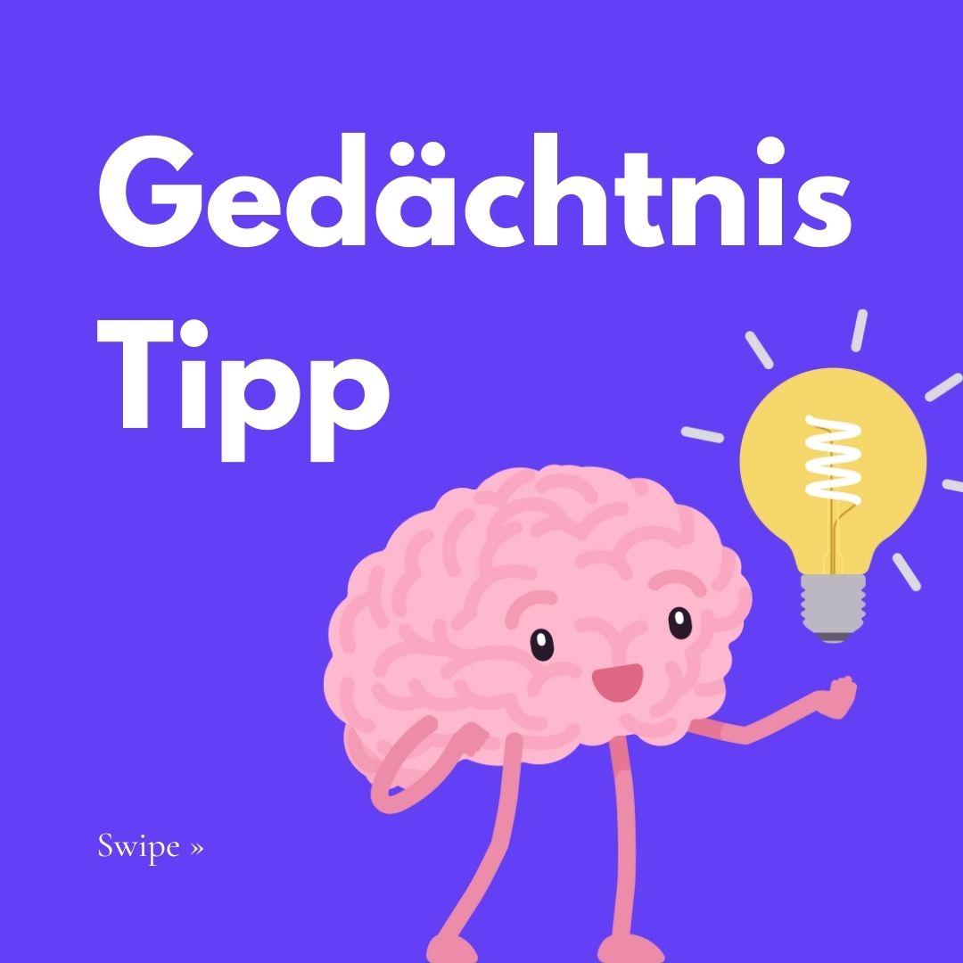 🧠✨ Gedächtnis-Tipp des Tages: Die Loci-Methode!
💡 Stelle dir deinen Lieblingsort vor – dein Zuhause, ein Café, ein Park. Verbinde neue Informationen mit Objekten an diesem Ort. Dein Gehirn liebt visuelle Verknüpfungen!
👉 Beispiel: Lerne eine Einkaufsliste, indem du dir vorstellst:
• 🥛 Milch im Kühlschrank
• 🍞 Brot auf dem Tisch
• 🍎 Äpfel in der Obstschale
🔄 Teste es aus! Schreib uns in die Kommentare, was du dir mit der Loci-Methode gemerkt hast.
📘 Andere Tipps findest du in: „Denk Dich Fit! Gedächtnisspiele zur geistigen Konzentration“.
Hashtags:
#LociMethode #Gedächtnistraining #MemoVerlag #BrainHacks #LernenLeichtGemacht #TippDesTages #MerkenLeichtGemacht