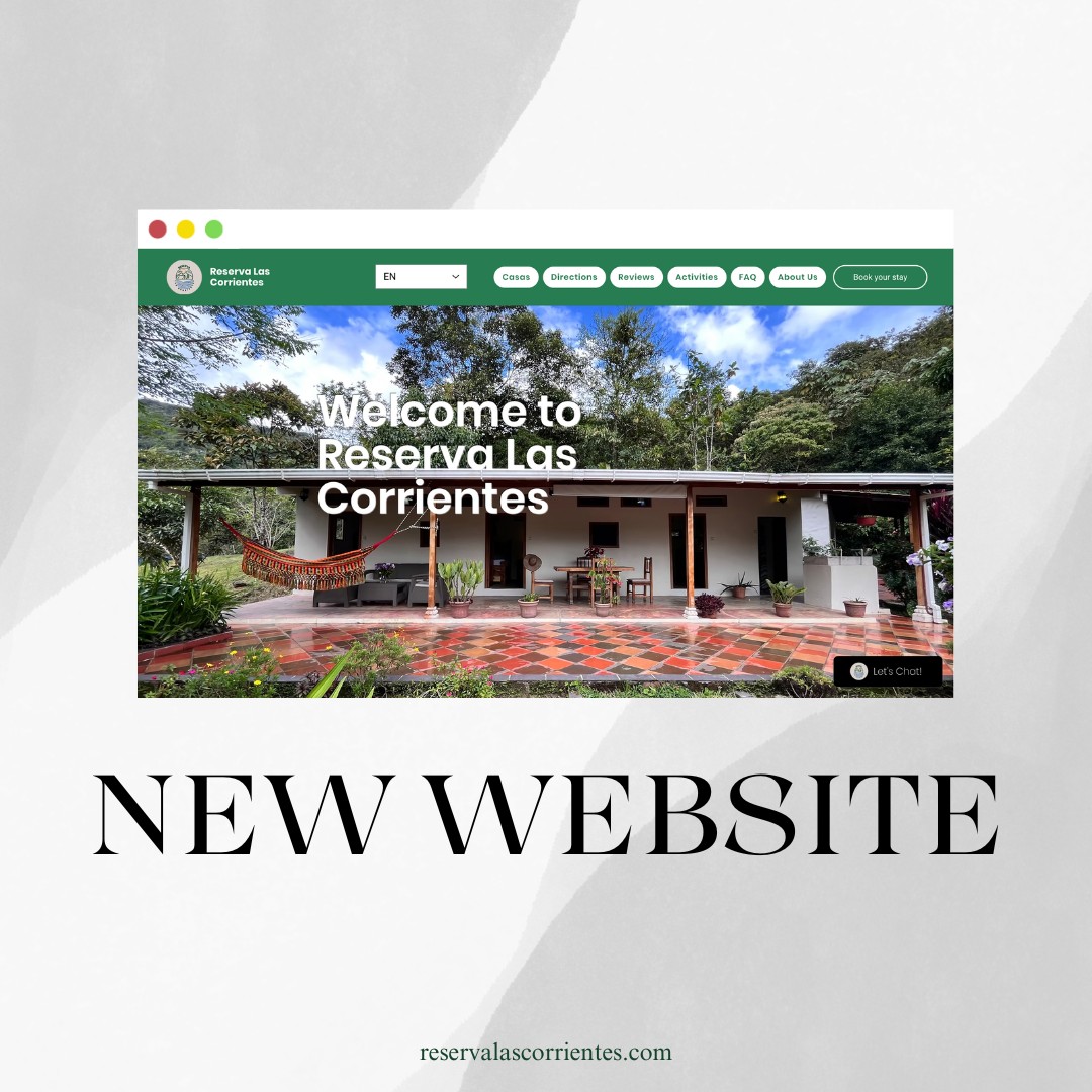 New year, new website! 🎉 Who says it’s ever too late to start something fresh? Our brand-new website is live, easier to navigate, and more user-friendly than ever. 🌟 Take a look and explore all we have to offer—your next adventure is just a click away! 🖱️🌿
reservalascorrientes.com
#ReservaLasCorrientes #Reserva #Hotel #Staycation #Finca #Naturaleza #Antiquioa #medellin #Colombia #DigitalNomad