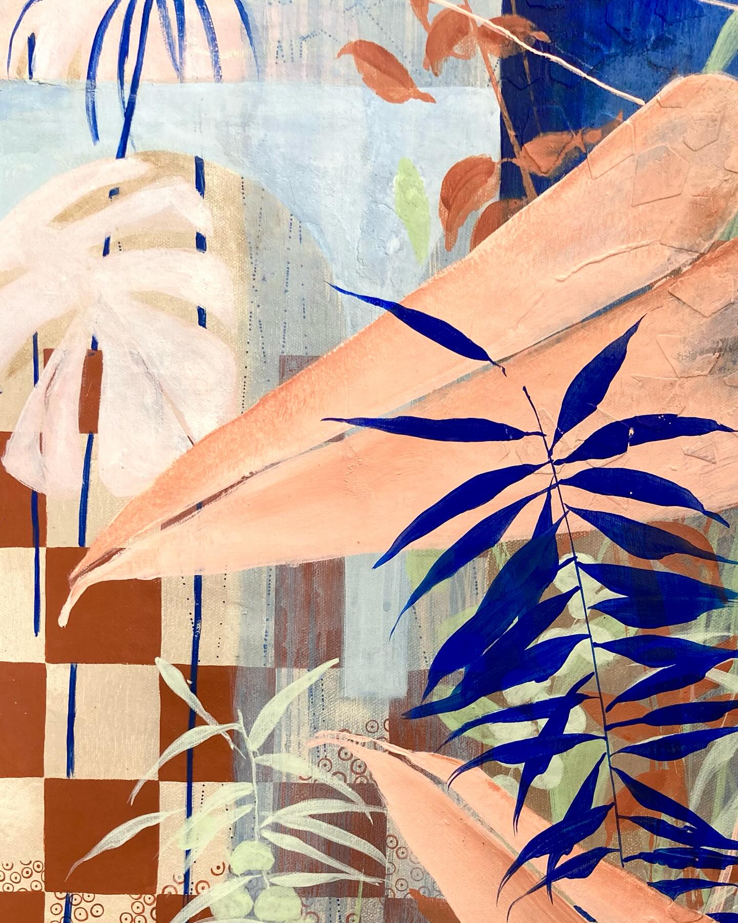 WIP
.
.
.
.
#imaginarylandscape #imagine #leaves
#marrakech #greenery #terracotta #memories #diversity #dream #peace #gentleness
#process #slowdown #flow #meditationart #focus #selfcare
#londonart #ukart #contemporaryartists #assiabennani
#londonbasedartist #artistinlondon #moroccanartist