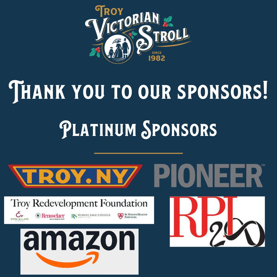 Finally, a huge shoutout to our incredible sponsors of the 42nd Annual Troy Victorian Stroll! 🎉 We are deeply grateful for your support and thrilled with the fantastic turnout this year. Thank you to each and every one of our sponsors! 🙏 We can’t wait to see you all again next year! 🎄✨
Platinum Sponsors:
@troycityhall
@downtowntroyny
@rpiofficial
@pioneer_ny
@amazon
Gold Sponsors:
@ridecdta
@rensselaercountyny
@the.united.group
Silver Sponsors:
@keybank
@phinneydesigngroup
The Kaleel Jamison Consulting Group
@troyweb1
Hacker Murphy LLP
Bronze Sponsors:
Columbia Development Companies
@@highmarkblueshield
@russellsagecollege
@courtyardhotels
@togetherforyouthny
Wm. J. Fagan & Sons, Inc.
