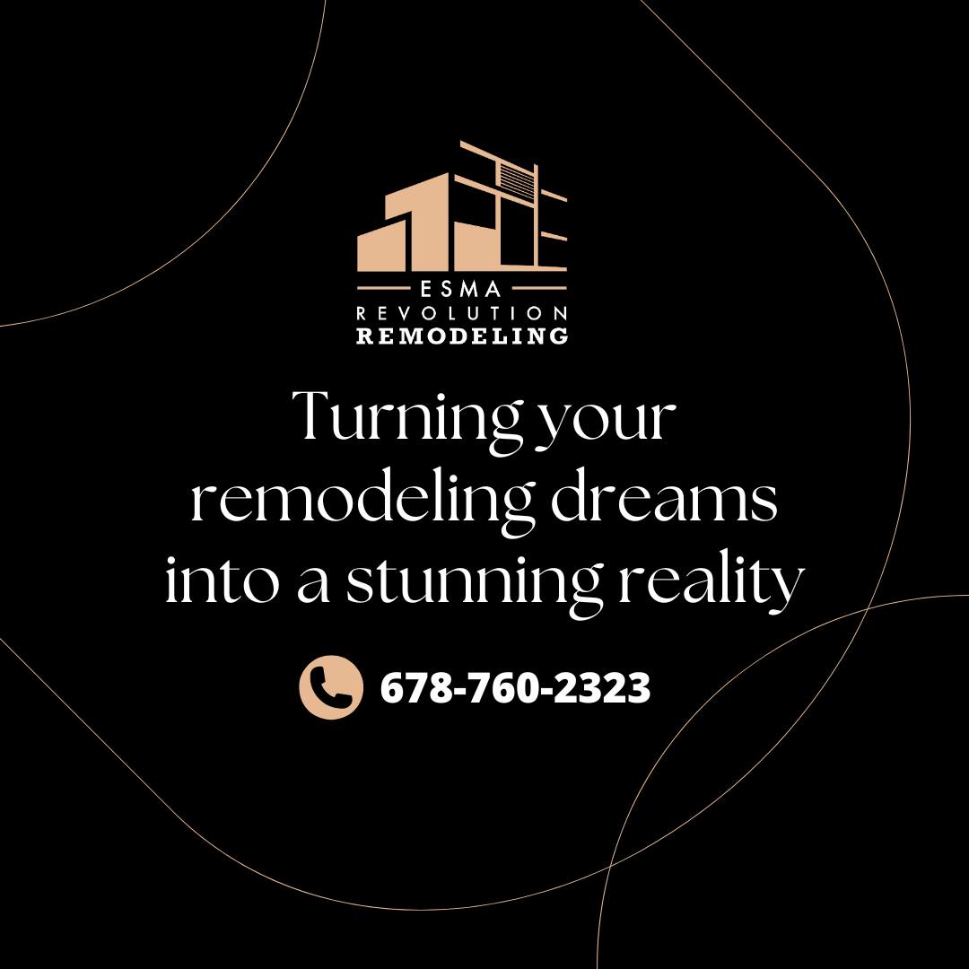 Increase your home's value and enjoy a more comfortable living space. Contact us for kitchen, bath, & home renovations.
678-760-2323
🌐 Esmarevolution.com