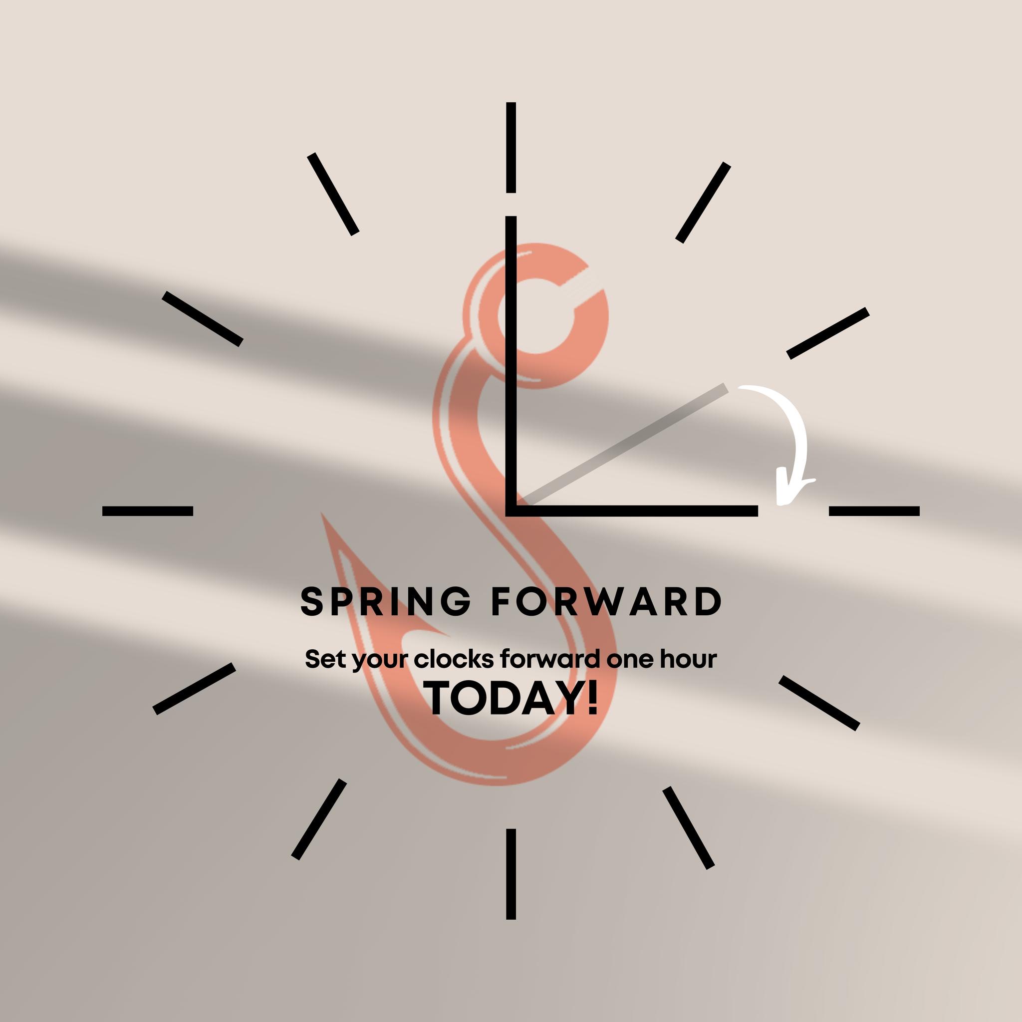 Daylight Saving Time started at 2AM this morning! Advance your clocks by one hour today! This will not only create a better usage of natural daylight - but most importantly it will prevent you from showing up to work an hour early tomorrow lol!
Putting those clocks forward one hour in the spring will give us more daylight during summer nights that just cannot get here fast enough!
Hope this helped you all out! Because that's what we are here for!
Spencler Creative (226) 345-8367
www.spenclercreative.com
#SMMmarketing #socialmediaads #socialmediamarketing #graphicdesign #websitedesign #stationary #companybranding #smadcampaigns #printads #emailblasts #videoads #logodesign #graphicdesign #signs
