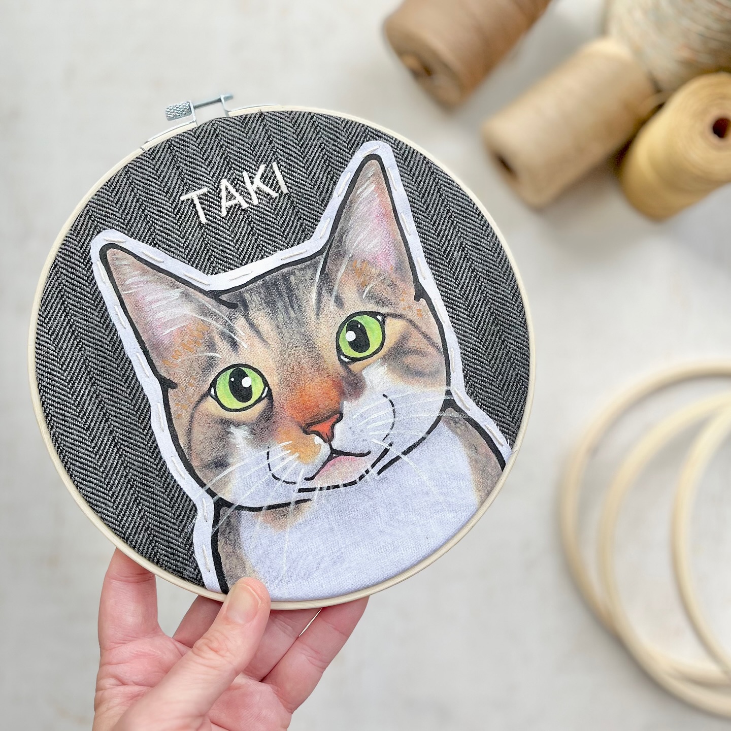 Here's an oldie but a goodie - portrait we did a few months back. Ah - I still dream of Taki and his perfect orange nose - swipe for pic of the real deal himself 🧡