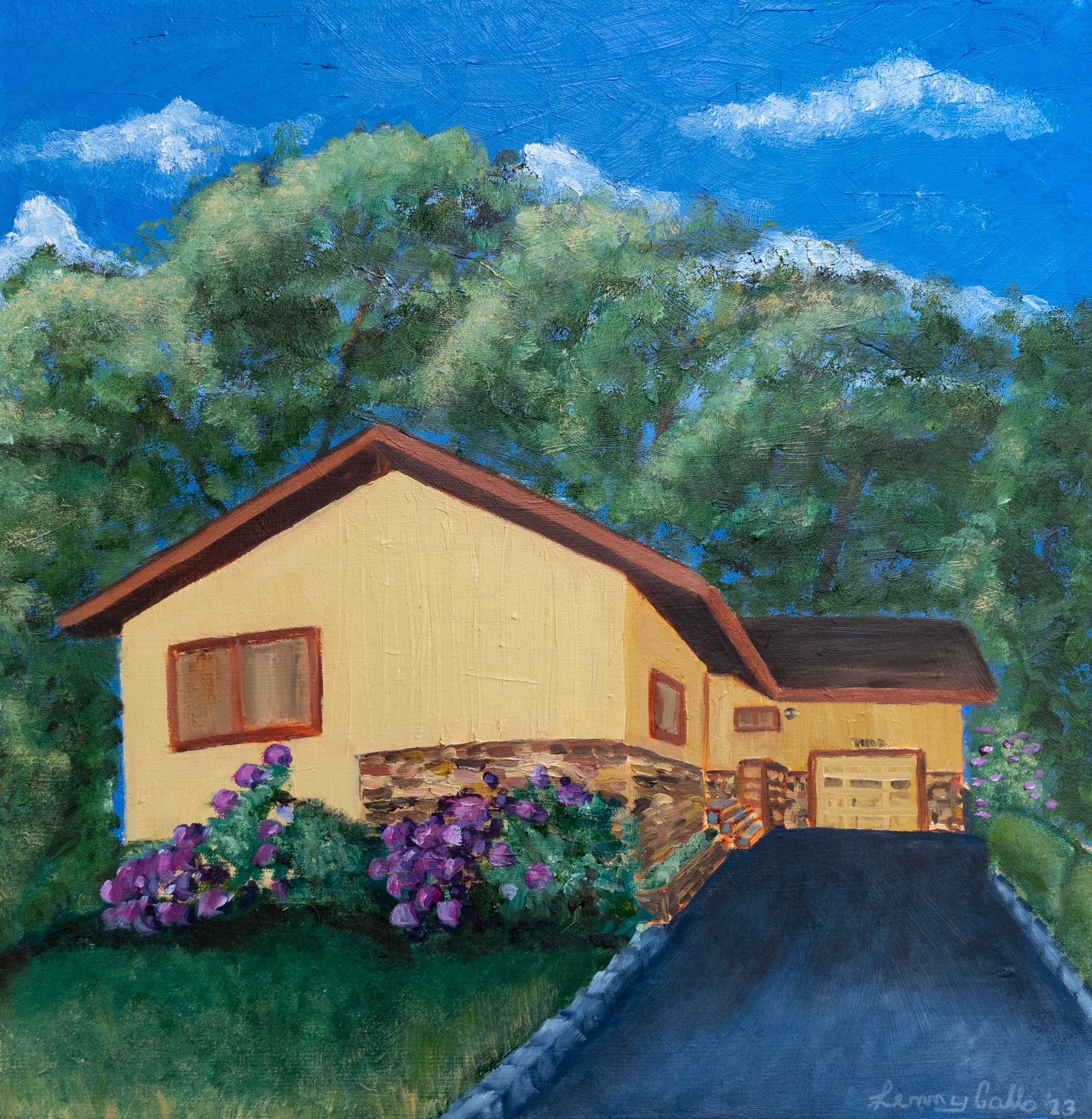 Home (2023). 20” x 20” Oil on Canvas.
-
-
-
-
-
-
-
-
Interested in finding out more about this or other pieces? Check out my website www.lennygallo.com. Don’t forget to follow me on @lennygalloart on Instagram and Facebook Interested in a print, merchandise, or original? Check out these sites:
Etsy:
https://www.etsy.com/shop/LennyGalloArt
Redbubble:
https://www.redbubble.com/shop/ap/147962687?ref=studio-promote
Fine Art America:
https://fineartamerica.com/featured/home-lenny-gallo.html
-
-
-
-
-
-
#art #artistsoninstagram #artistsofinstagram
#gayartist #gayartworks #gayart #artwork #painting
#paintingsofinstagram #paintings #paintingsdaily
#oilpainting #expresionism #oilpaintings #expressionismart #artworkforsale #artworkoftheday
#oilpaintingsoncanvas #home #homesweethome #homemade #impressionism #texture #homedesign #homemade #homestyle #loveyourhome #housesofinstagram