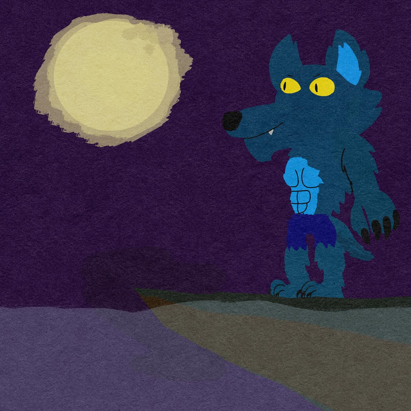 What creatures lurk in the #fog? #frightfall2024 #retrosupply #werewolfwednesday #procreateart #day2