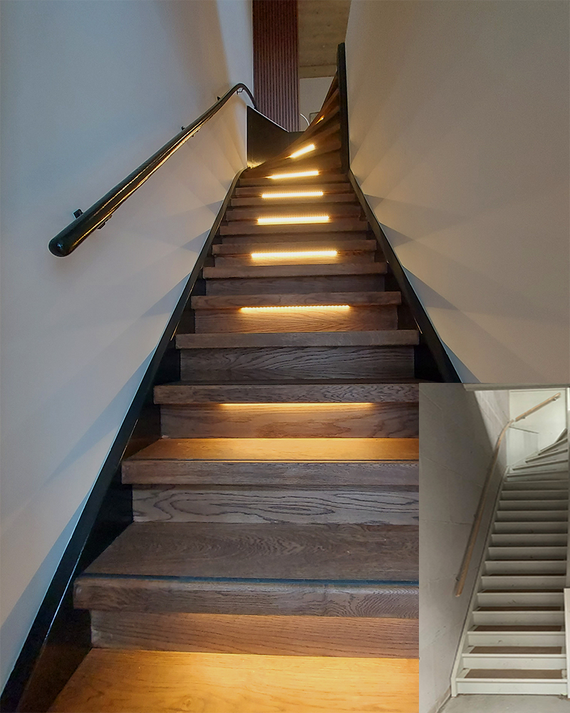 Traprenovatie #traprenovatie #oak #LED #ledlights #wood #timmerman #woodworking #carpenter #paint #schilder #smartliving #constructionsite #constructionwork #contractor #aannemer #renovation #reconstruction #denhaag #amsterdam #utrecht #zuidholland #completerenovation