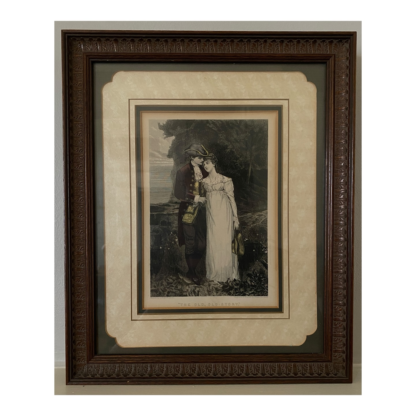 Newest acquisition a print of “The Old, Old Story” painted by T.Blake Wirgman engraved and printed by Illman Brothers in 1890. Found this treasure at The French Store in Dublin, Ohio last week and I love it. It could be the cover of most of my favorite books. So happy to add it to our old old house.