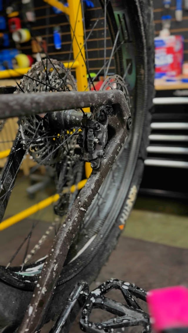 Full bike detail $50 #mucoff #pinkstuff #trekbikes #salsacycles #specializedbikes #cleanbike