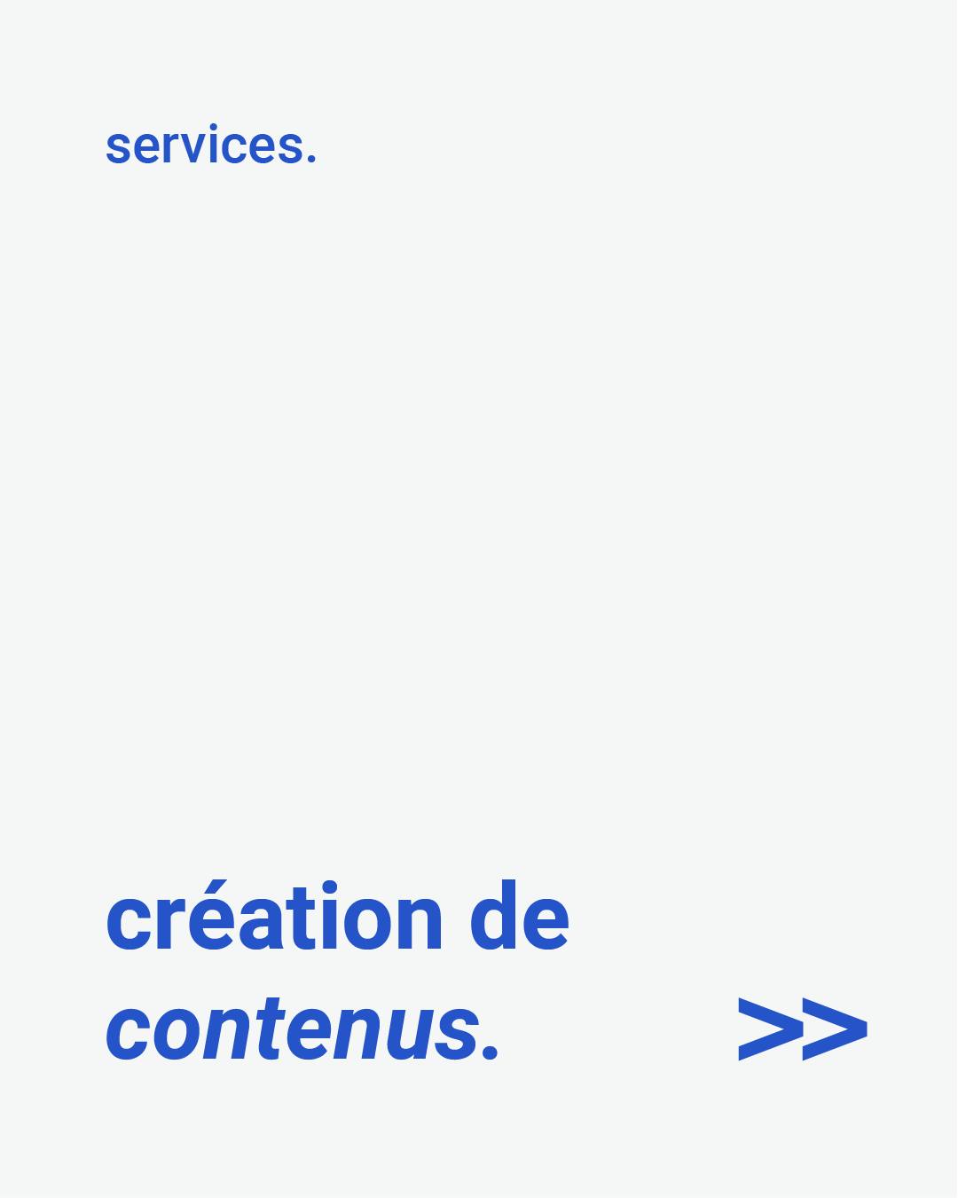 La création de contenus, c’est l’art d'exprimer l’essence de votre marque pour captiver, inspirer et engager. 🎯
Chez tac.studio, on crée des expériences visuelles et narratives qui renforcent votre identité, connectent avec votre public et boostent votre impact digital.
#tacstudio #contenusimpactants #engagementauthentique #stratégiedigitale