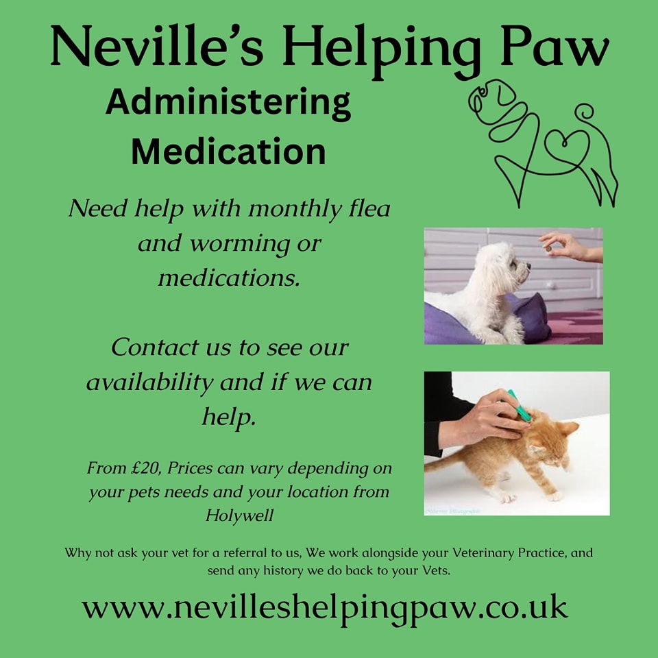 I can assist with giving medications, flea and worming treatments.