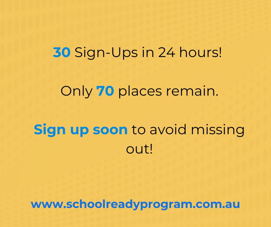 Thank you for the incredible response! 🎉 We’ve had 30 sign-ups in just 24 hours for our 2025 School Ready Program, and only 70 spots remain. If you’re interested in helping your child build essential school readiness skills—all from home—register soon!
#midnorthcoast #midnorthcoastnsw #schooltransition #youngmindsthrive #kindergarten