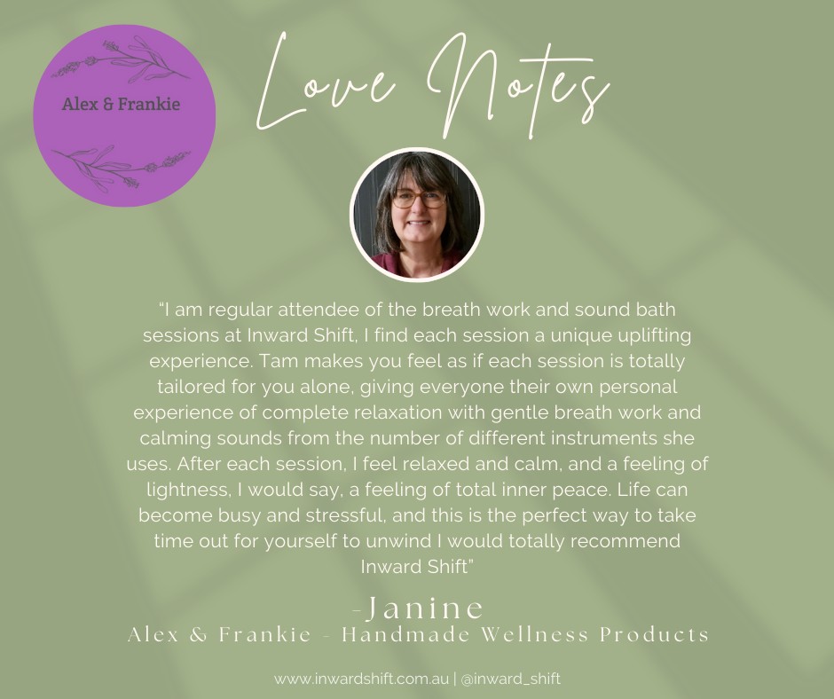 ✨ Women Supporting Women ✨
It’s always such a gift to hear from incredible women like Janine, who have not only experienced the transformative power of our breathwork and sound bath sessions but are also creating magic of their own! 💫
Janine, the heart behind Alex & Frankie, handcrafts the most beautiful wellness products—each one made with love and intention. My personal favorite is her bath salts, which are perfect for unwinding after a long day. 🛁🌿
I’m constantly inspired by women who juggle so many things and still find the courage to step out of their comfort zones to pursue what they love. Janine is a shining example of that—getting out there and doing what she’s passionate about! If you’re looking for products that help you feel grounded, relaxed, and rejuvenated, check out @alexnfrankie
Let’s keep lifting each other up, supporting small businesses, and celebrating women who are making things happen. 💖
#WomenSupportingWomen #SupportLocal #HandmadeWellness #InwardShift #SelfCareRituals #gippslandbusiness #smallbusiness