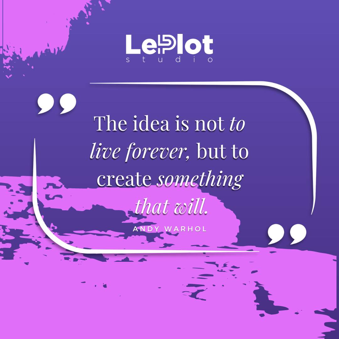 Creating timeless art at LePlot Studio 💫 'The idea is not to live forever, but to create something that will.' - Andy Warhol #ArtisticLegacy #CreateEveryday #LePlotStudio #Dubai #UAE