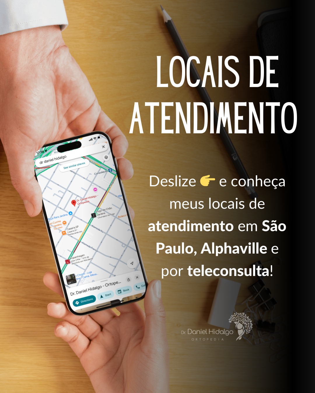 📍Conheça meus locais de atendimento! E, sempre que precisar agendar uma consulta presencial ou on-line, basta entrar em contato por 📱 WhatsApp, que está no link da bio.
#joelho
#ortopedia
#ortopedista
#ligamentocruzadoanterior
#ligamentocruzadoposterior
#ligamentocolateralmedial
#ligamentocolaterallateral
#menisco
#patela
#cirurgiadojoelho
#drdanielhidalgo
#artroscopia
#jardins
#altodepinheiros
#alphaville
#alphavilleearredores
#klabin
#saopaulo
Dr. Daniel Hidalgo - Médico Ortopedista
CRM-SP 137.057 | RQE 41.112
Membro da Sociedade Brasileira de Ortopedia e Traumatologia (SBOT)
Membro da Sociedade Brasileira de Cirurgia do Joelho (SBCJ)