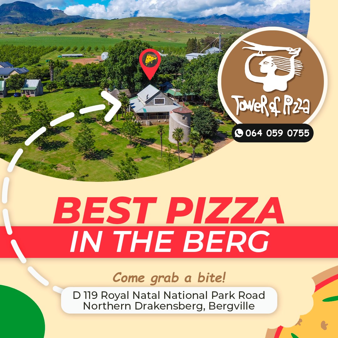 ๐ Ready for the best pizza in the Berg?๐
Treat yourself to wood-fired perfection at Tower of Pizza!
Nestled in the heart of the Drakensberg, our pizzas are a slice of heaven. Come experience why we're a top destination for pizza lovers in South Africa!
๐ P304 Royal Natal National Park Road, Northern Drakensberg, Bergville.
๐ Google Maps: https://maps.app.goo.gl/RnwKX9JsCYTJH7ai8
๐ Check out our menu and more: https://www.towerofpizza.co.za/
#TowerOfPizza #Drakensberg #WoodFiredPizza #BestPizzaInTheBerg #PizzaLover #NorthernDrakensberg #Berg #Pizza
