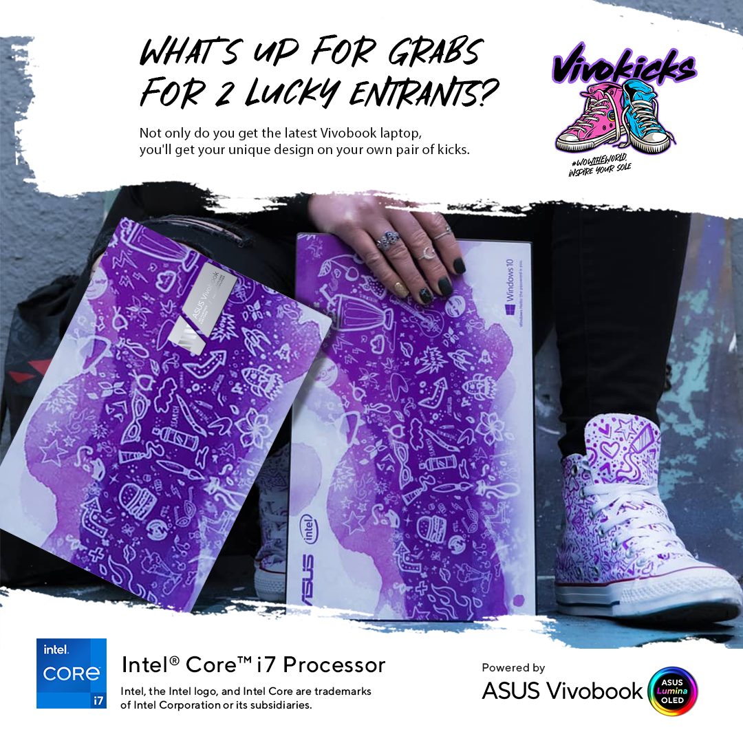 Guys this competition...its giving!! 🫢
Rock up to the next event wearing your own design on your own pair of sneakers customised by @blackfaff as well as a brand new OLED Vivobook with crisp clear visuals. 👀
Powered by the Intel® Core™ i7 processors.
#Vivokicks23 #Intel