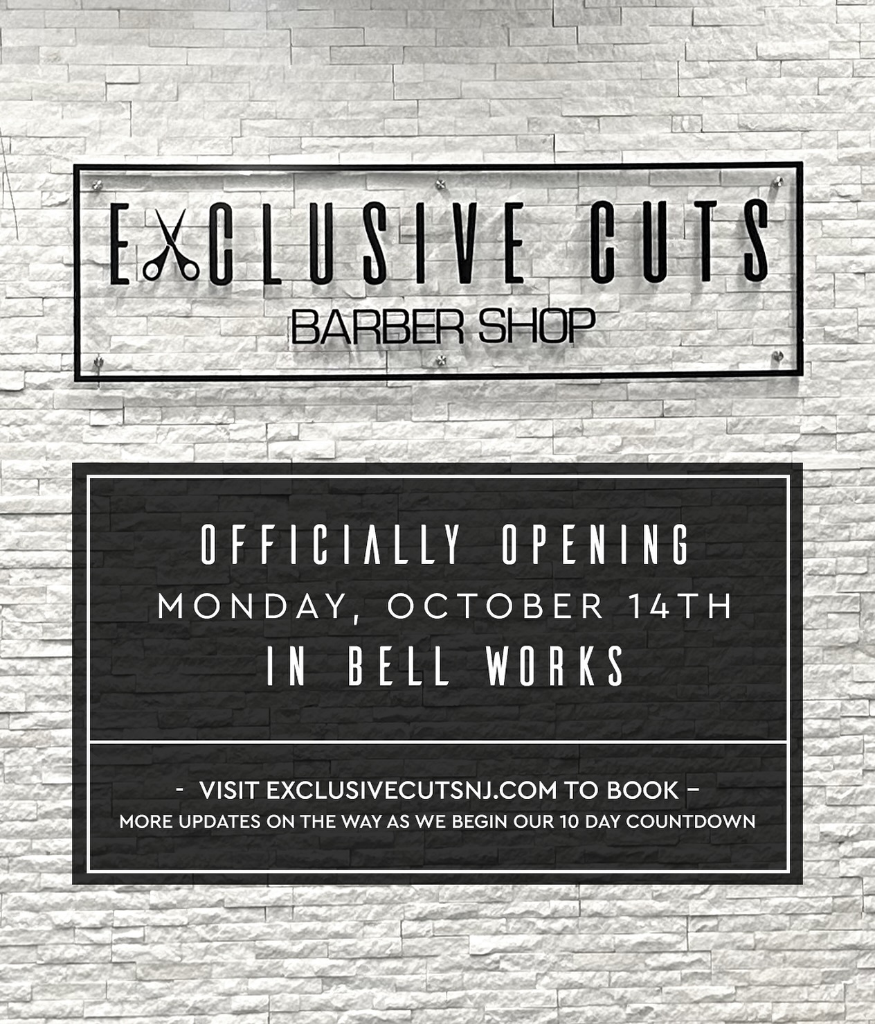 We are excited to announce that our Holmdel location in @bellworks will be opening in just 10 days, on Monday, October 14th! Time to turn things up around here💈
https://www.exclusivecutsnj.com/
