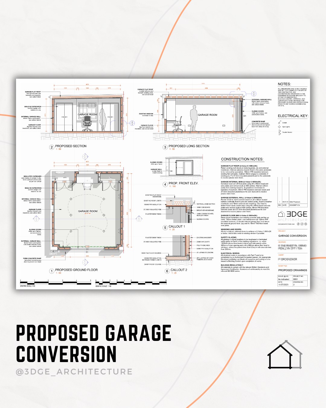 Phase 2 Building Regulation drawings of a large garage conversion. Transforming the chilly storage area into a cosy office/games room.
Need help with your home project? Whether it's navigating planning permissions or meeting building regulations, we've got you covered! Drop us a message—we're here to assist.
www.3dgearchitecture.com
#buildingcontrol #planning #planningpermission #garage #conversion #extensions #renovation #moderndesign #architecture #architecturedesign #southwales #cowbridge #building #project #design