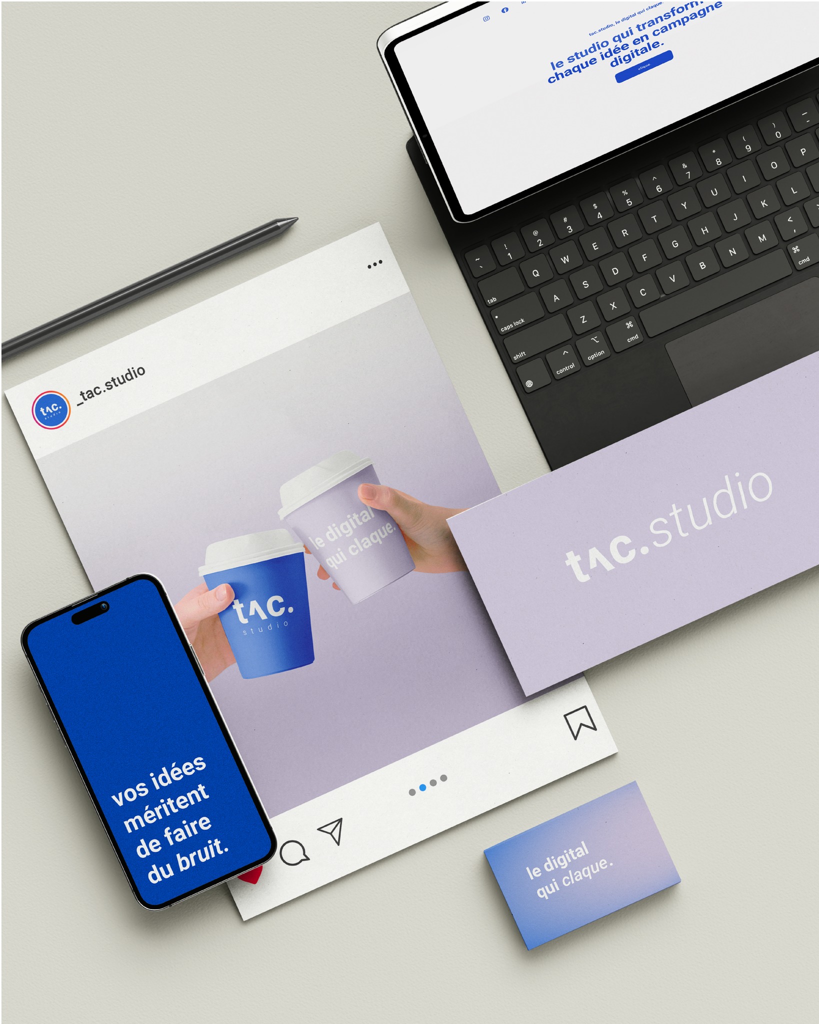 Vos idées méritent de faire du bruit, et nous sommes là pour les amplifier. 📣
Chez tac.studio, chaque projet est pensé pour capter l'attention et marquer les esprits.
#tacstudio #idées #stratégiedigitale #créativité
