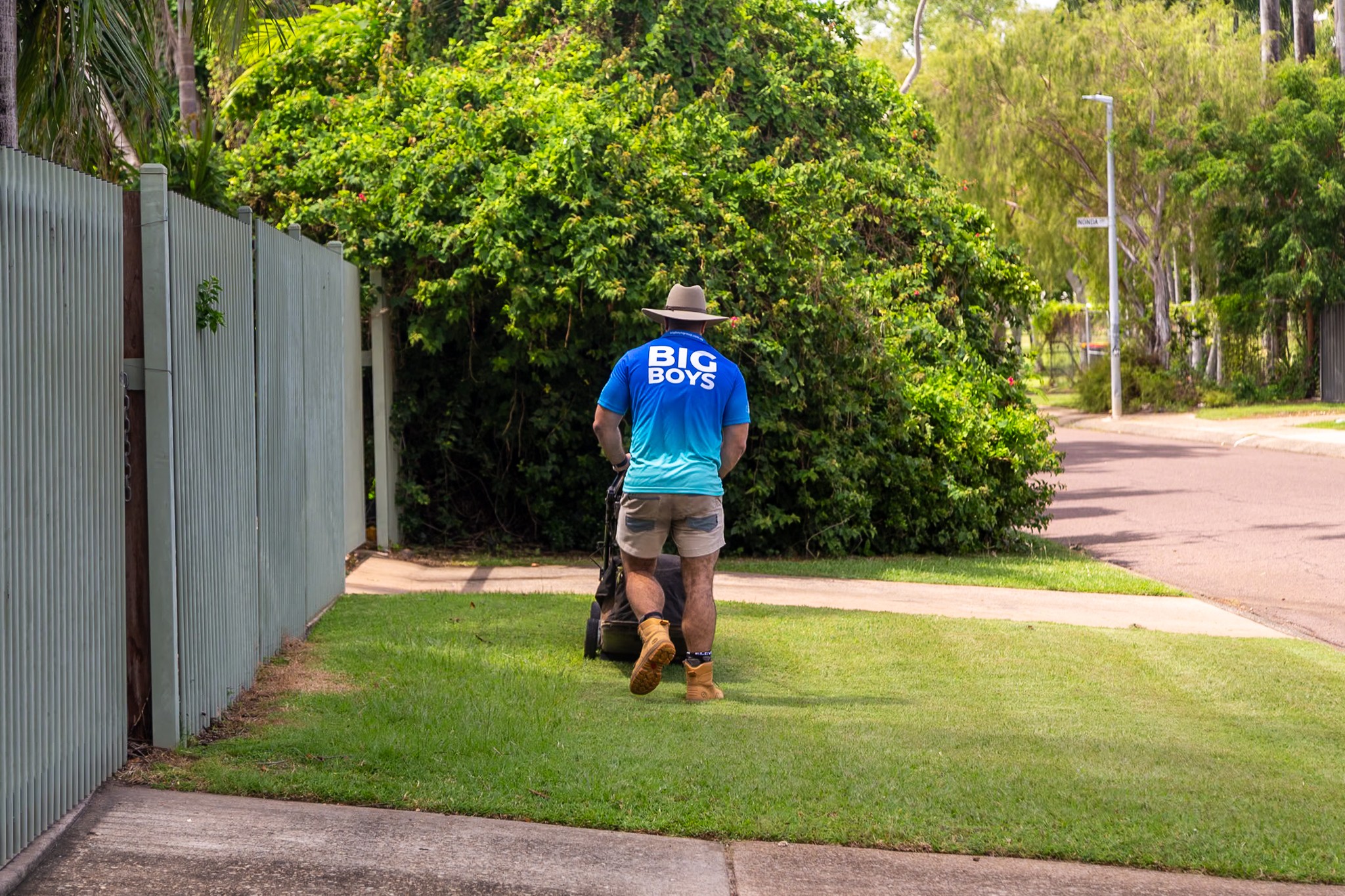 Big Boys Mowing Lawns