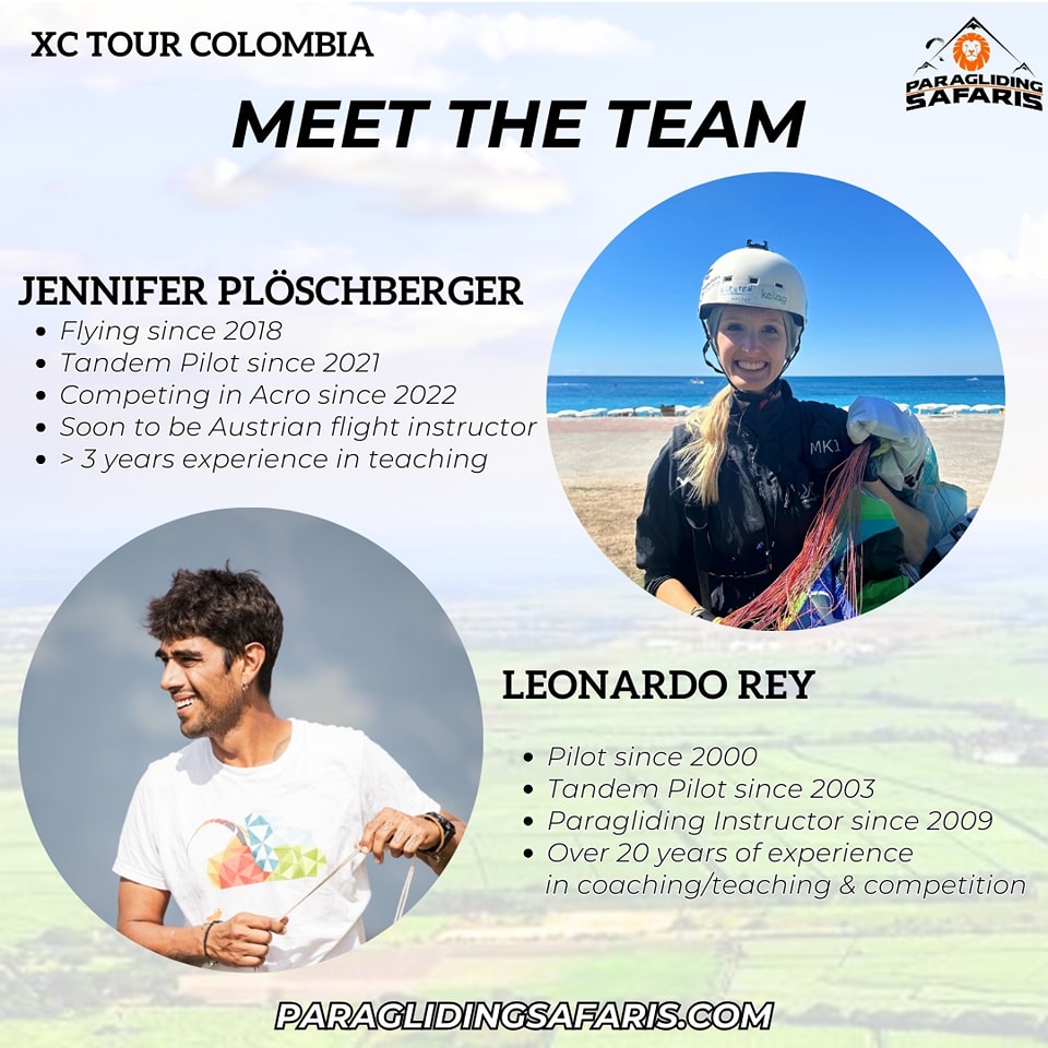 Meet your guides! 👋
Leonardo Cardenas Rey: 20+ years of experience, Colombian and APPI Instructor and LOCAL
Jennifer Plöschberger: Experienced Acro World Cup pilot and passionate coach dedicated to your progress.
Fly with with us and achieve your goals! 💪
#ParaglidingCoaching